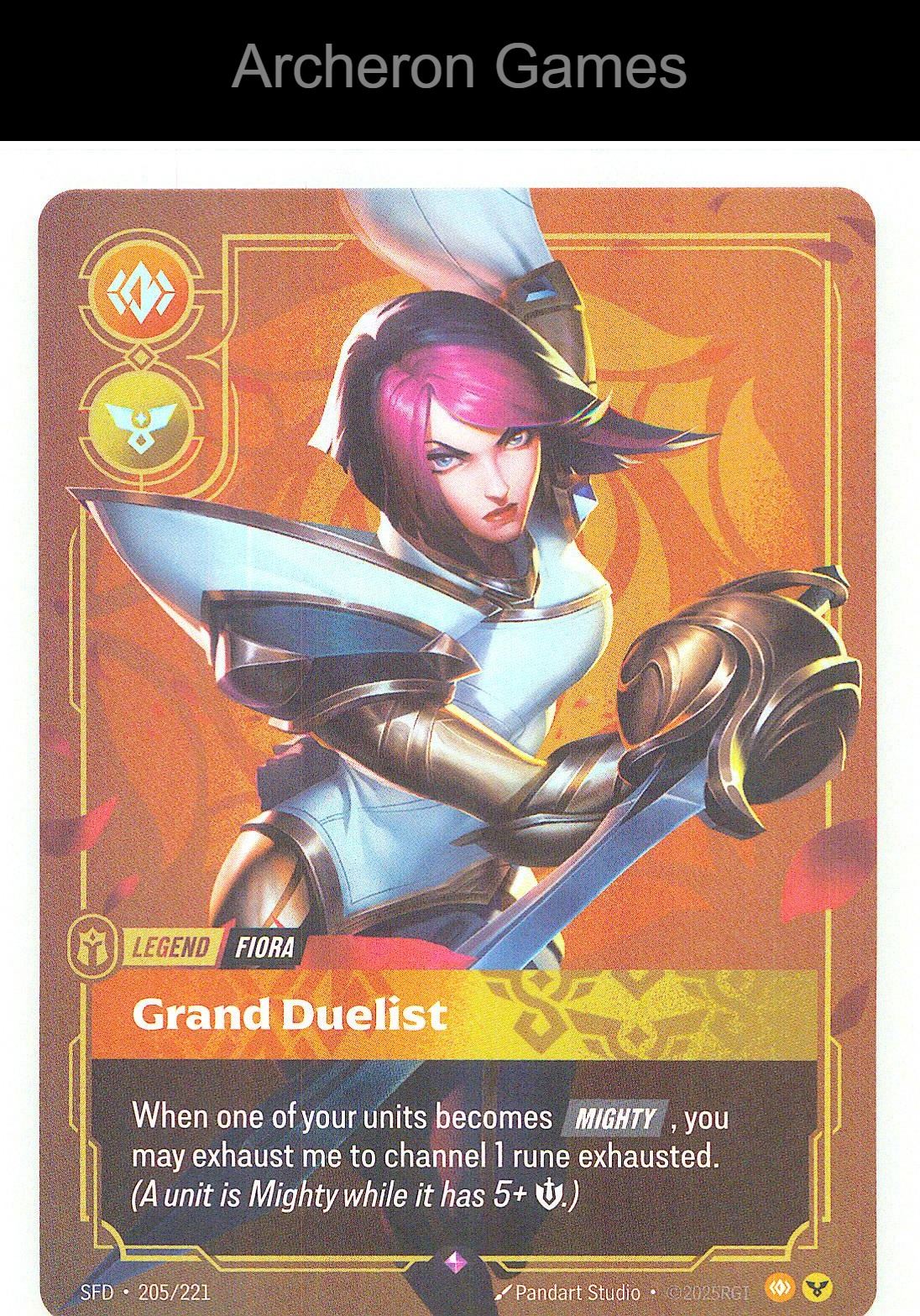 Fiora - Grand Duelist SFD 205/221 R Spiritforged Riftbound Card