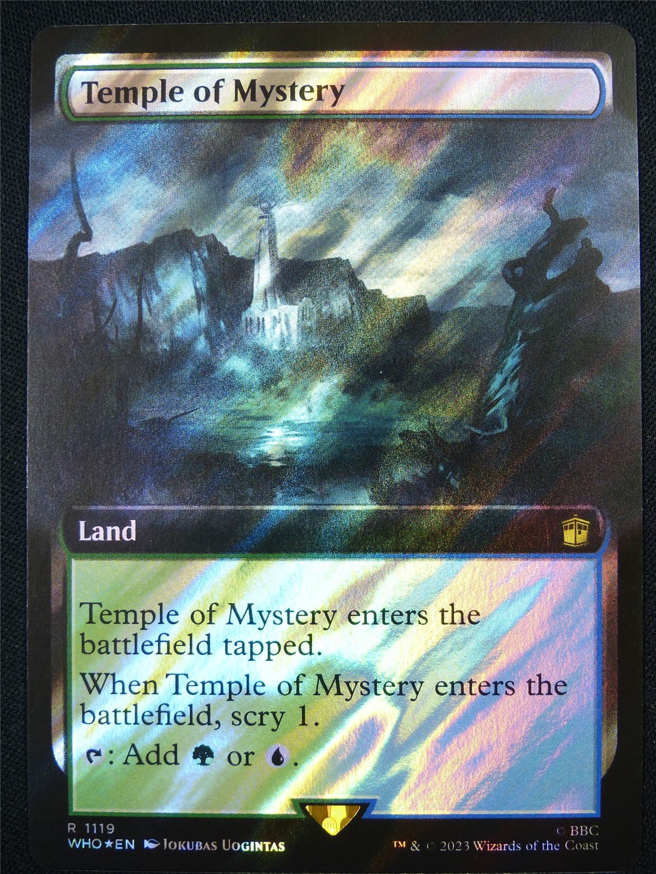 Temple of Mystery Extended Surge Foil - WHO - Mtg Card #AQ Temple of Mystery Extended Surge Foil - WHO - Mtg Card #AQ