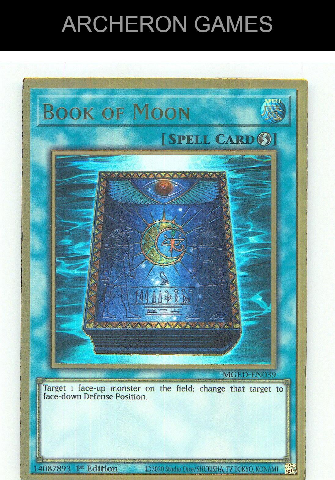Book of Moon Premium Gold Rare YUGIOH Card 1st Edition