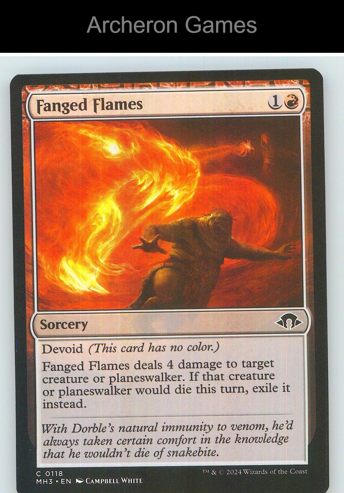Fanged Flames MH3 118 C MTG Card NM/EX+