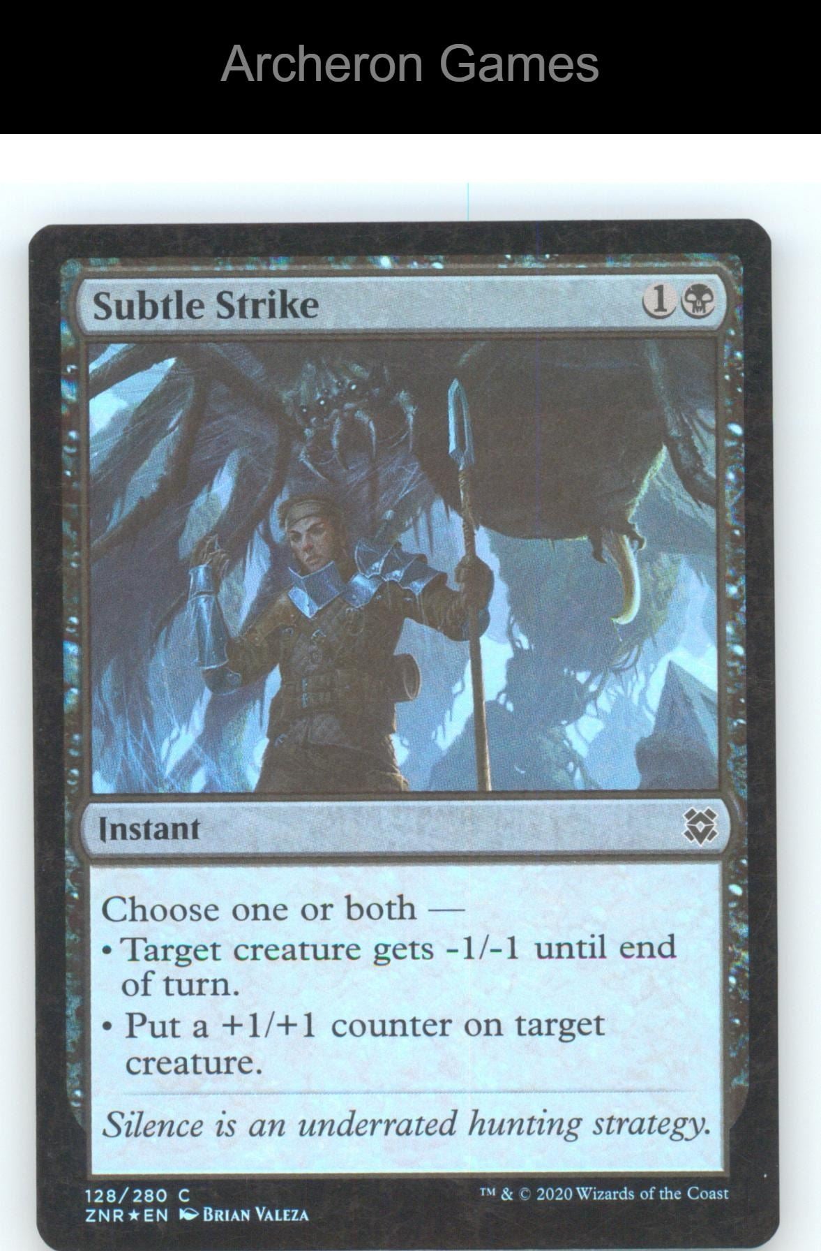 Subtle Strike ZNR 128 C MTG Card Zendikar Rising Foil