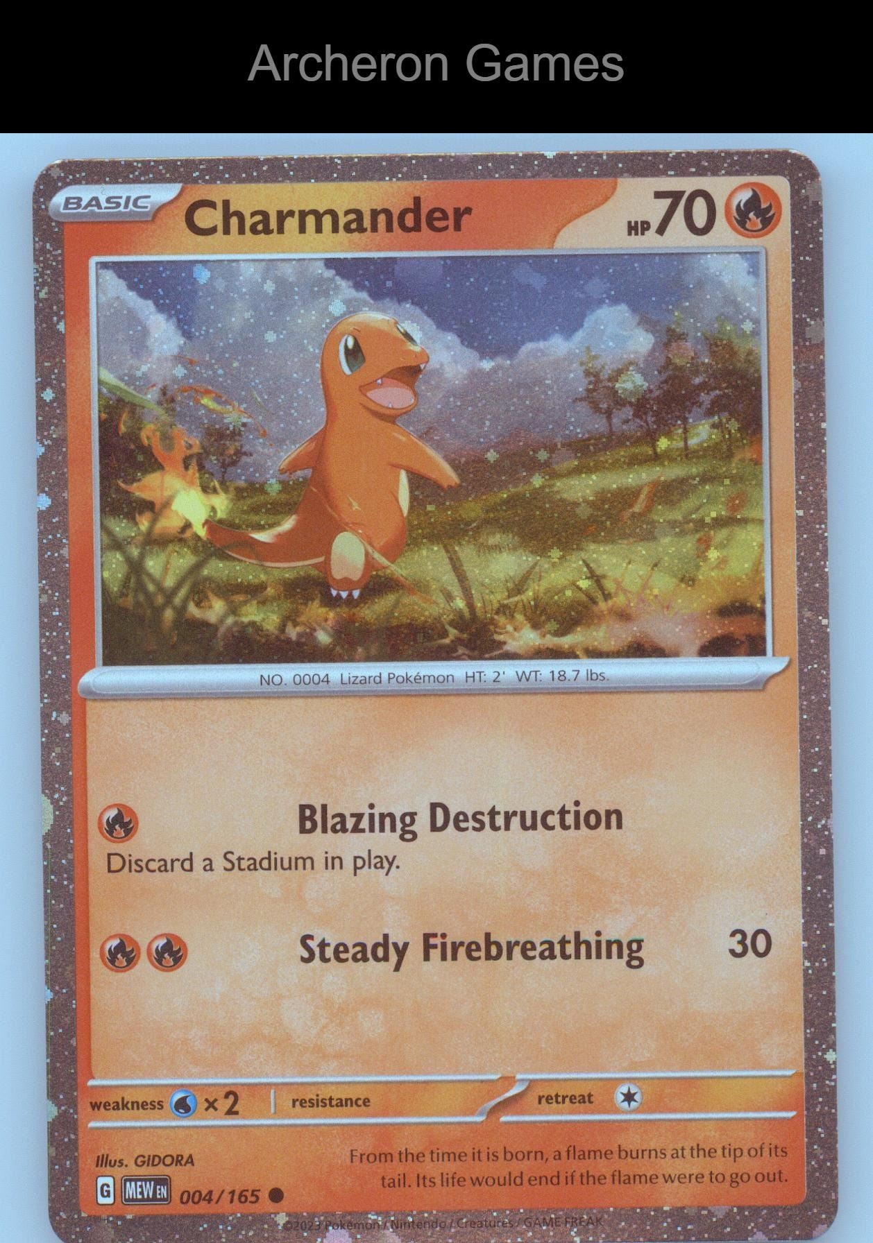 Pokemon Card Charmander (Cosmos Holo) MCAP 004/165