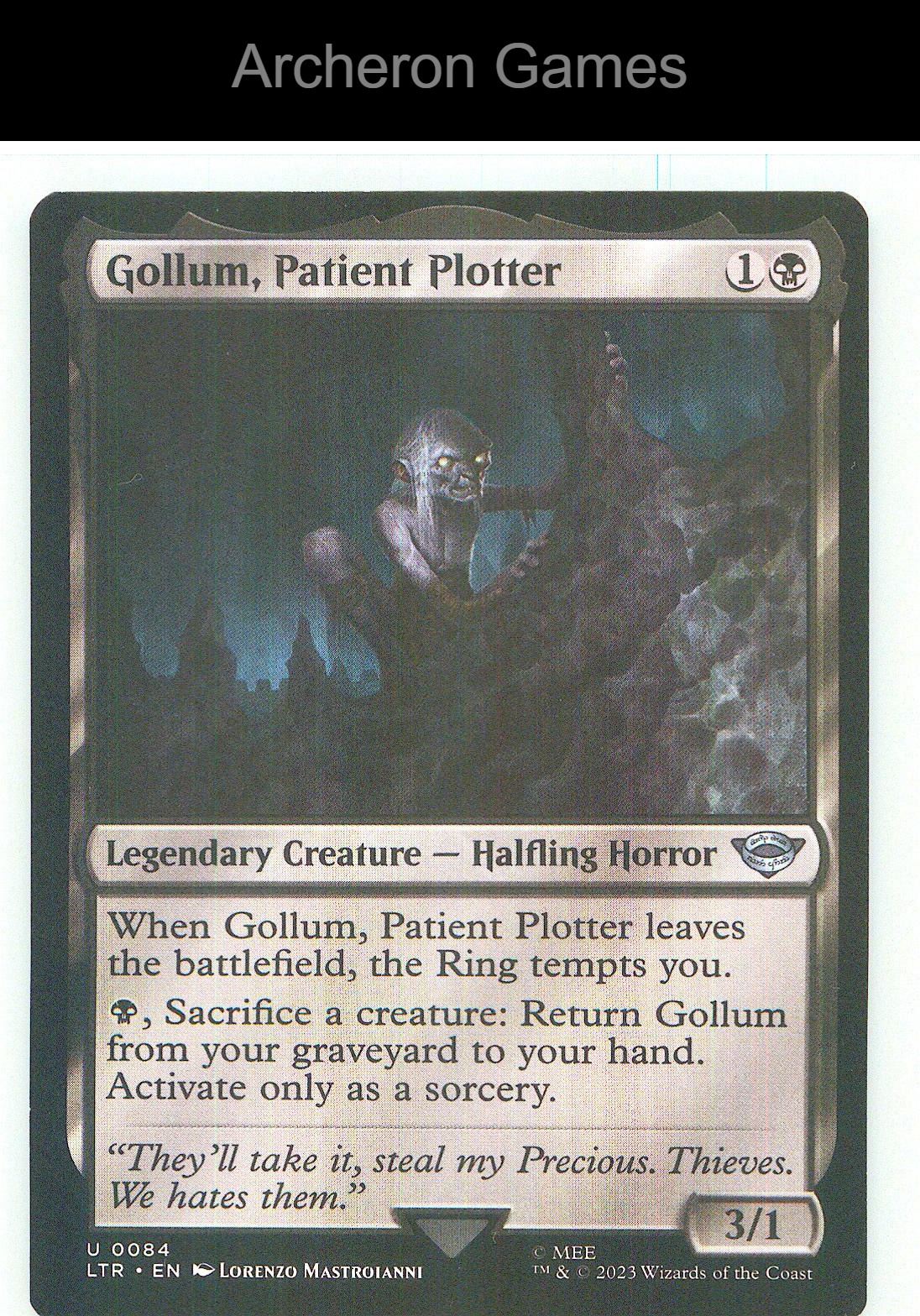 Gollum, Patient Plotter LTR 84 UC MTG Card NM/EX+
