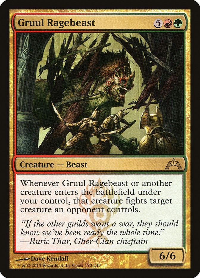 Mtg: GTC : Gruul Ragebeast - - NM