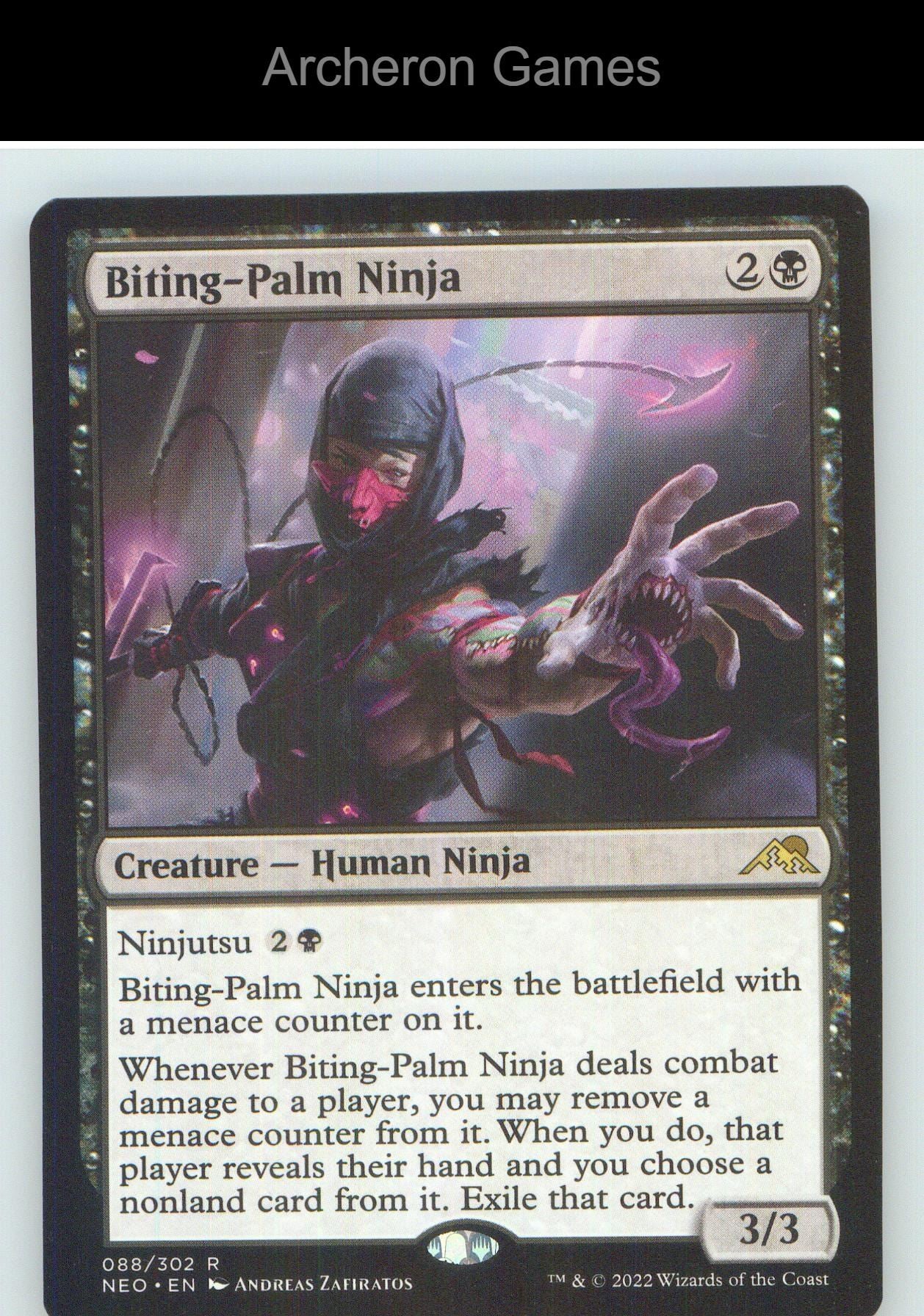 Biting-Palm Ninja NEO 88 R MTG Card NM/EX+