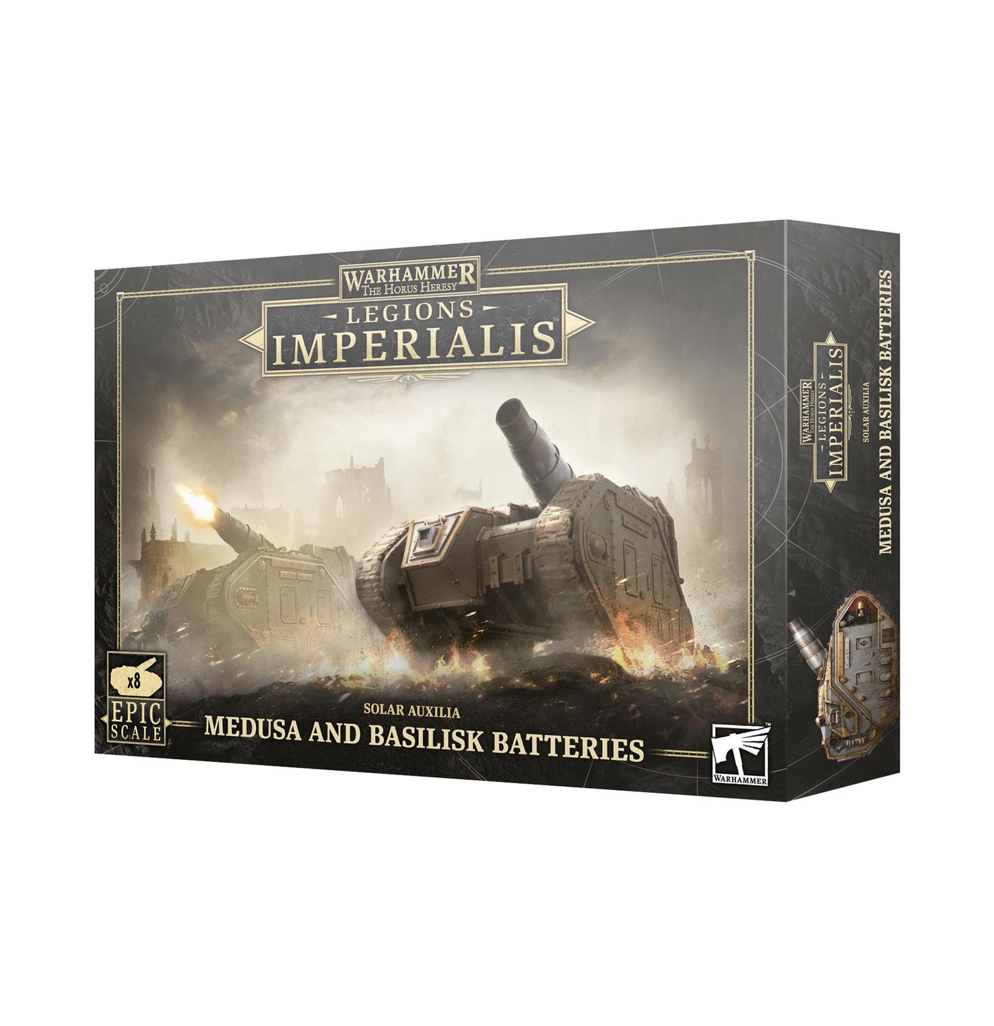 Medusa and Basilisk Batteries - Solar Auxilia - Legions Imperialis - Warhammer The Horus Heresy  - Available from 13/04/2024