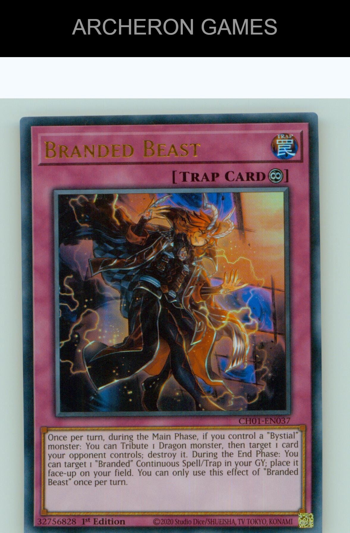 Branded Beast Ultra Rare YUGIOH Card 1st Edition