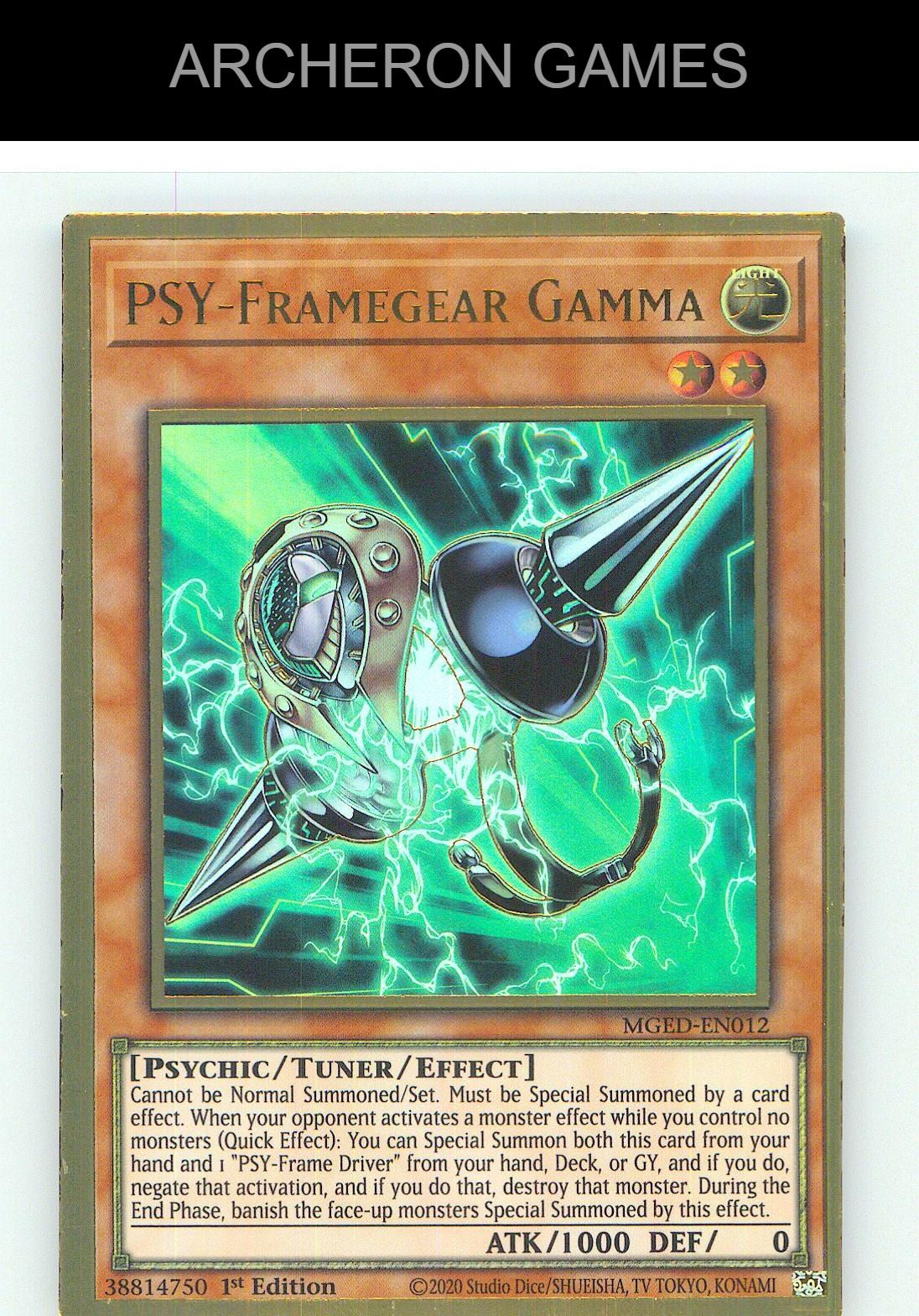PSY-Framegear Gamma Premium Gold Rare YUGIOH Card 1st Edition