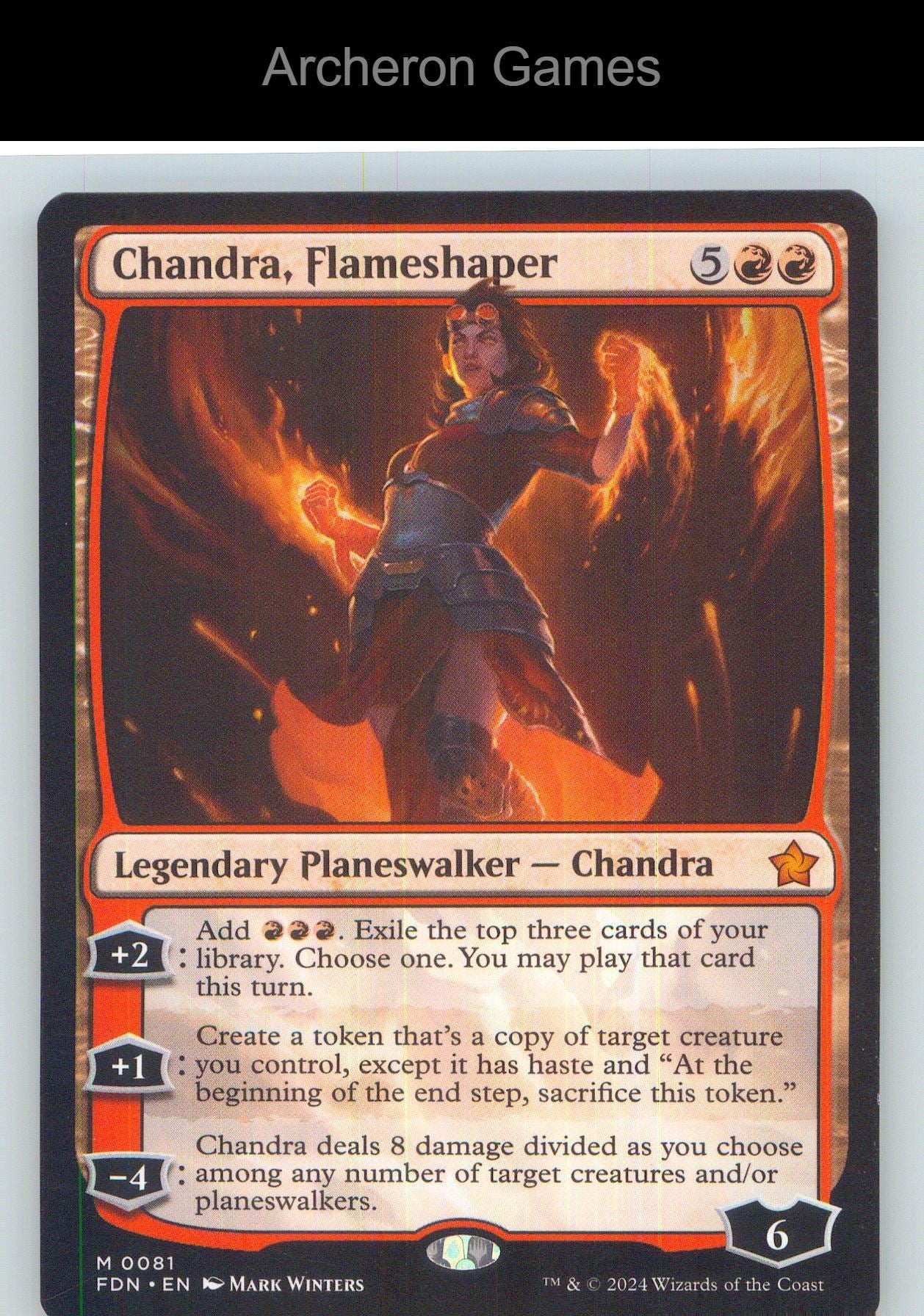 Chandra, Flameshaper FDN 81 Mythic MTG Card NM/EX+