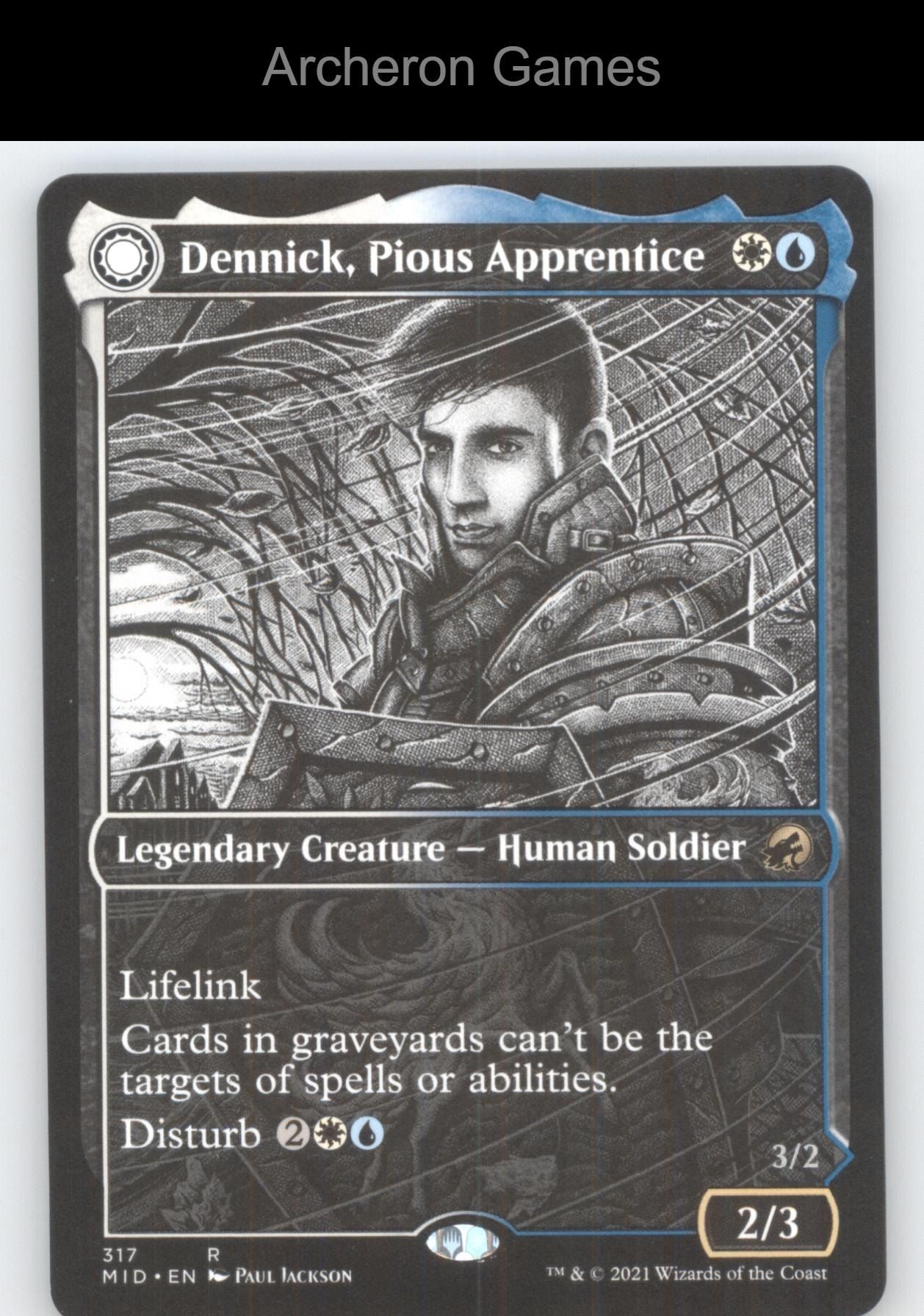Dennick, Pious Apprentice (Showcase) 317 R MTG Card Innistrad: Midnight Hunt