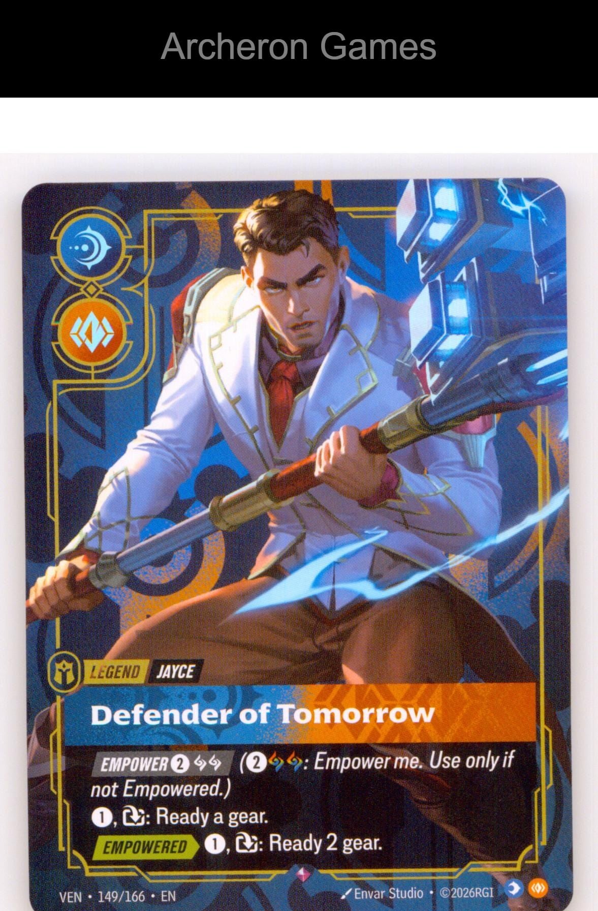 Jayce - Defender of Tomorrow VEN 149/166 R Vendetta Riftbound Card