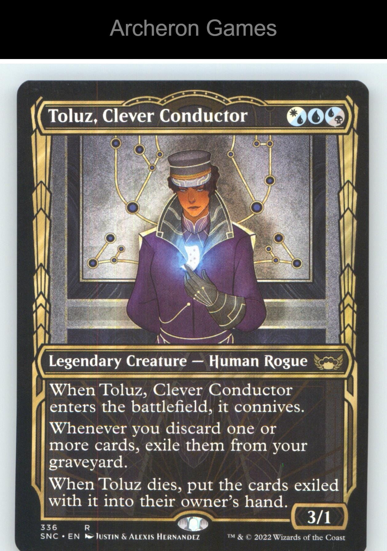 Toluz, Clever Conductor (Showcase) SNC 336 R MTG Card NM/EX+