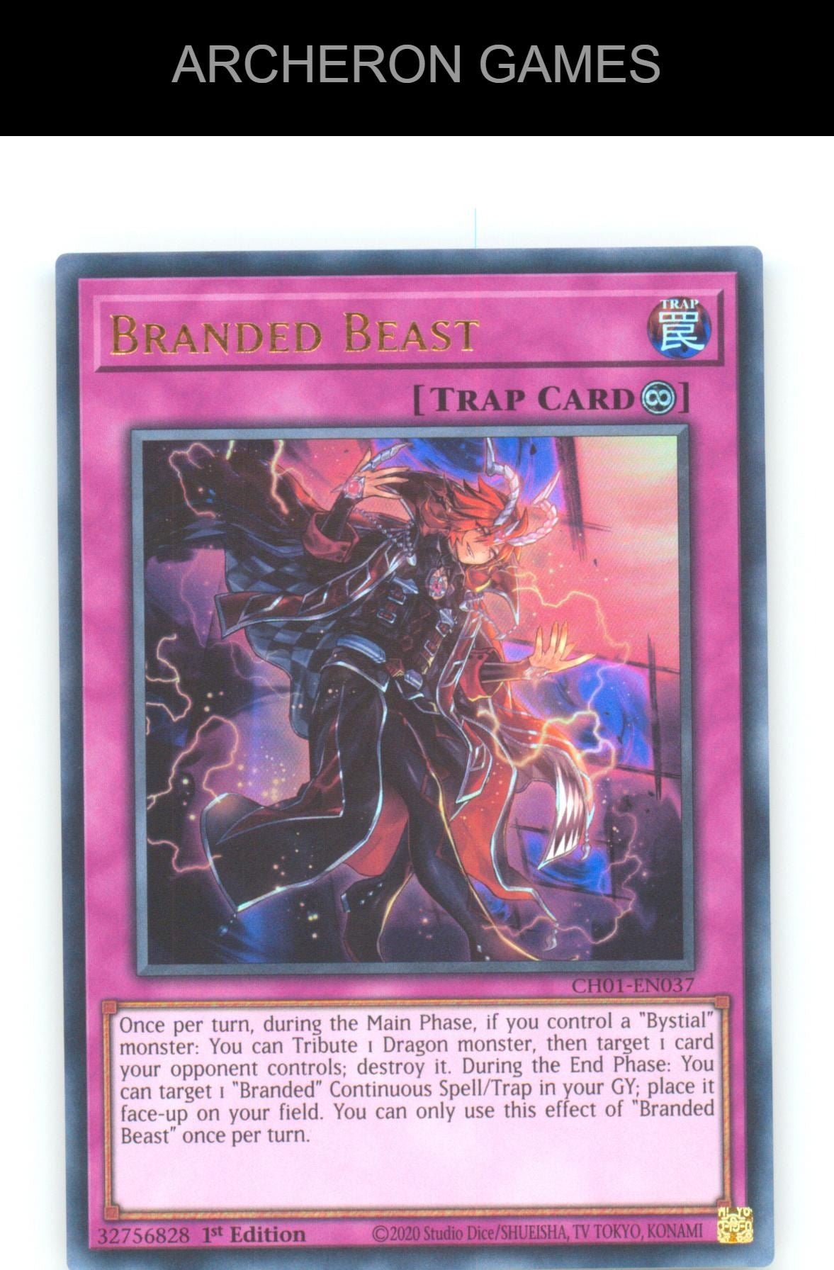 Branded Beast Ultra Rare YUGIOH Card 1st Edition