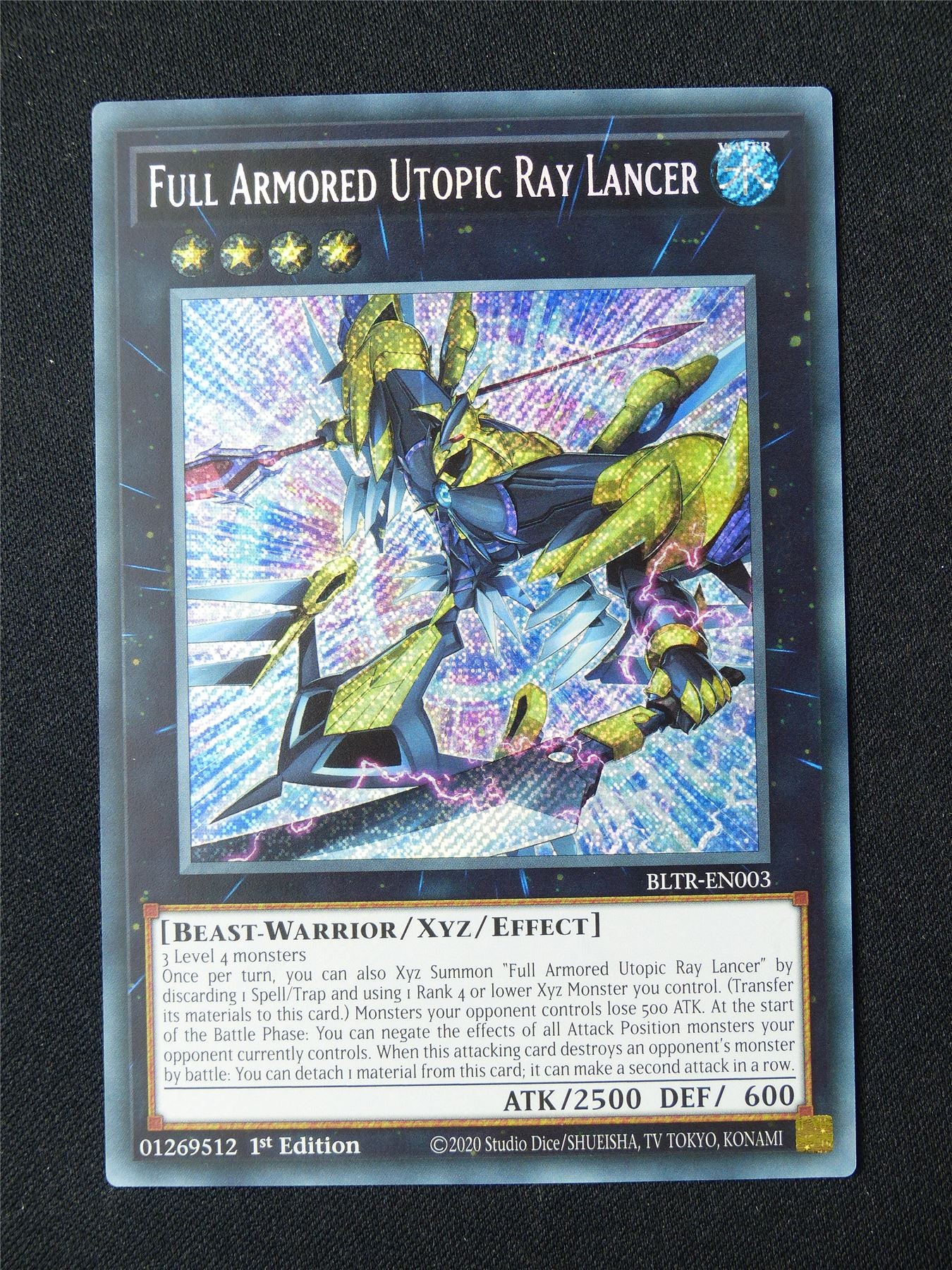 Full Armored Utopic Ray Lancer BLTR Secret Rare - 1st ed Yugioh Card #8A0