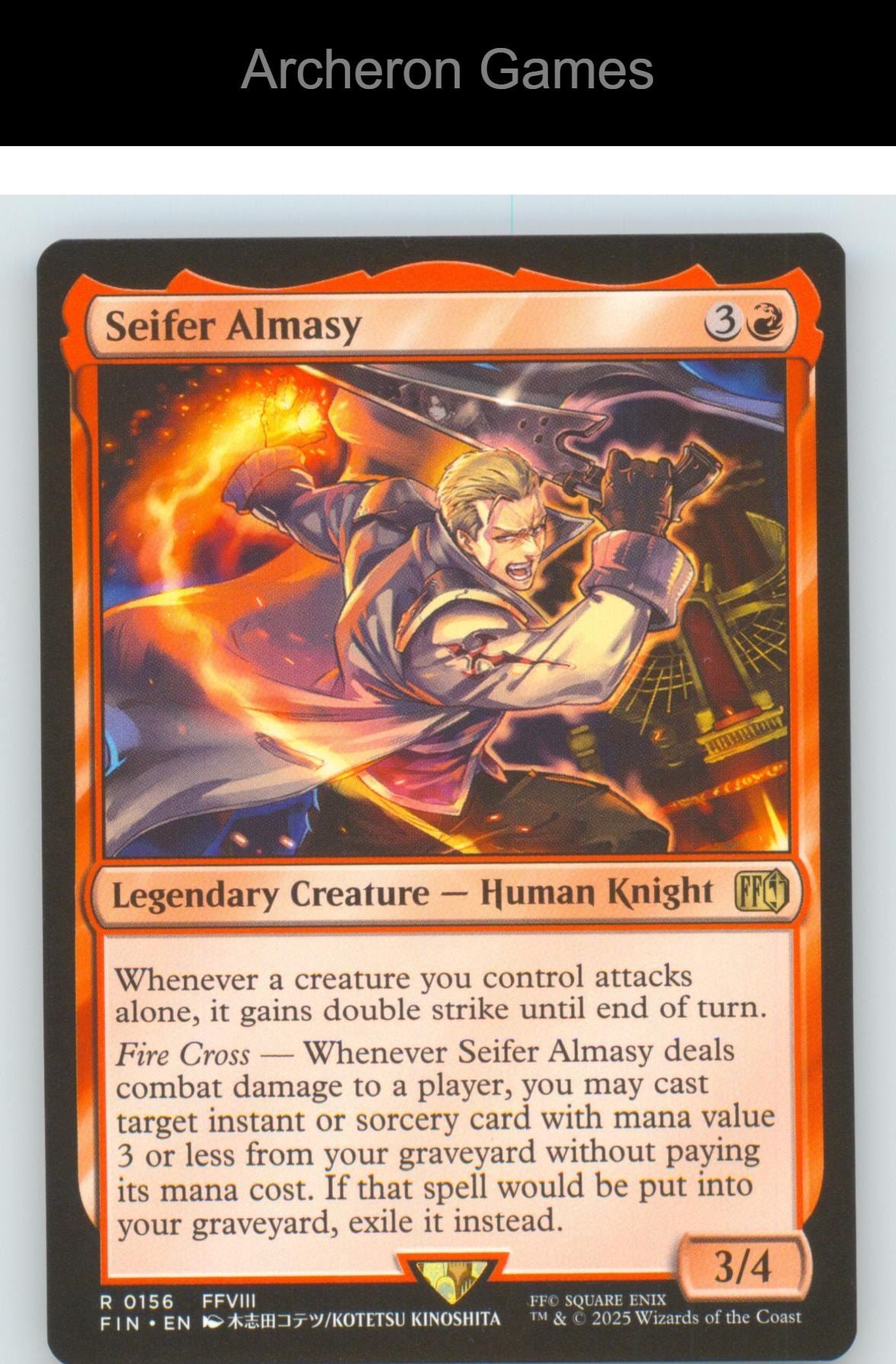 Seifer Almasy FIN 156 R MTG Card NM/EX+