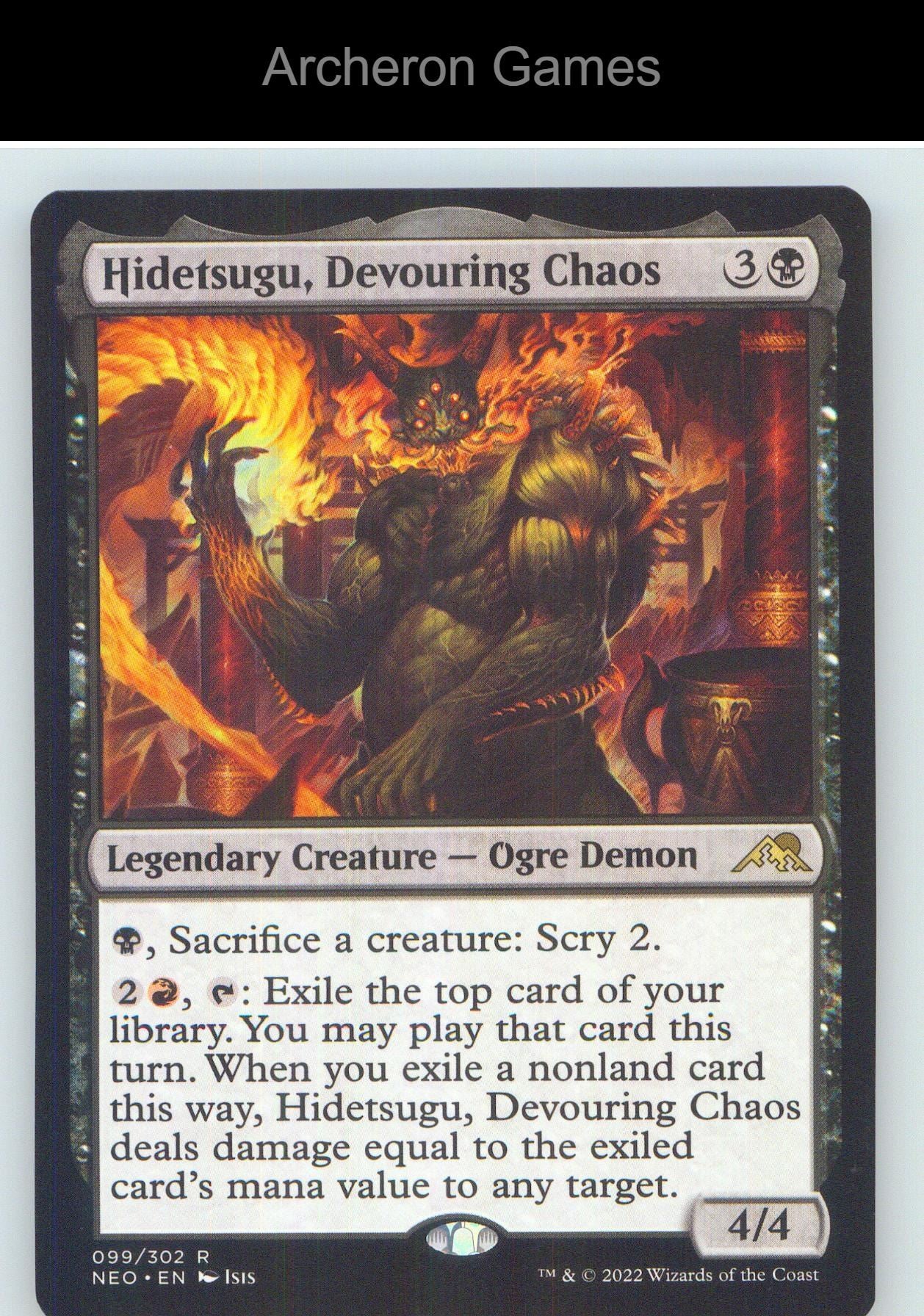Hidetsugu, Devouring Chaos NEO 99 R MTG Card NM/EX+