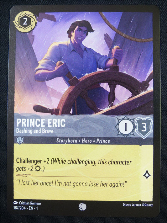 Prince Eric Dashing and Brave 187/204 - Lorcana Card #4OH