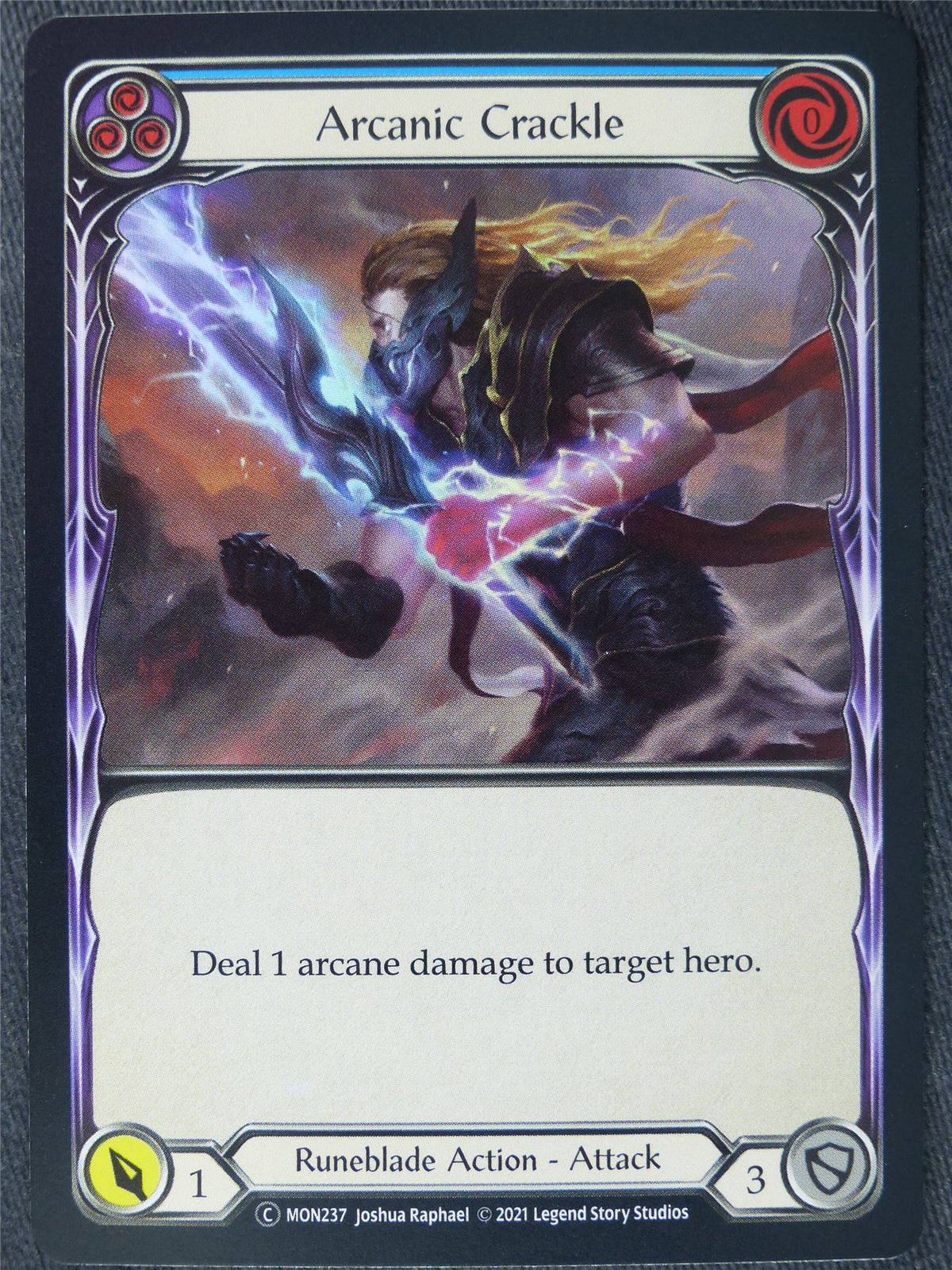 Arcanic Crackle Blue Foil - Monarch Unlimited - Flesh and Blood Cards #JA