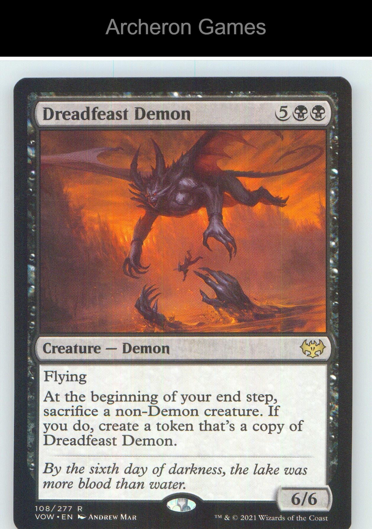 Dreadfeast Demon VOW 108 R MTG Card NM/EX+