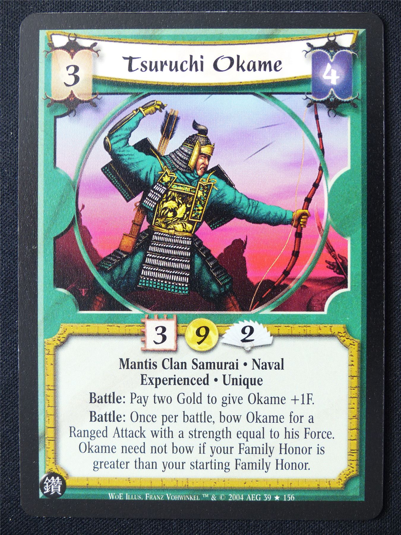 Tsuruchi Okame - WoE - Legend of the Five Rings L5R Card #U7