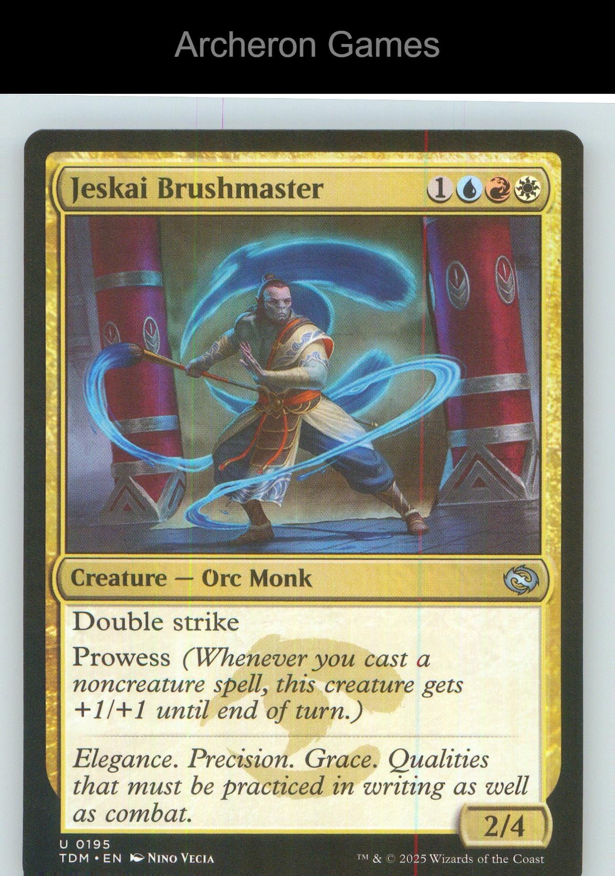 Jeskai Brushmaster TDM 195 UC MTG Card NM/EX+