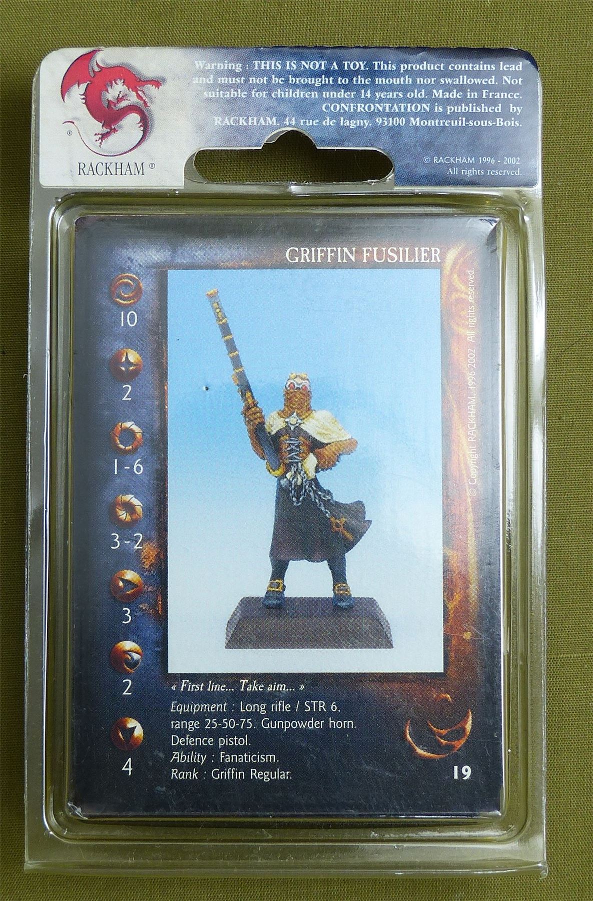 Confrontation: Griffin Fusilier Blister - Rackham Metal Minis OOP #25J