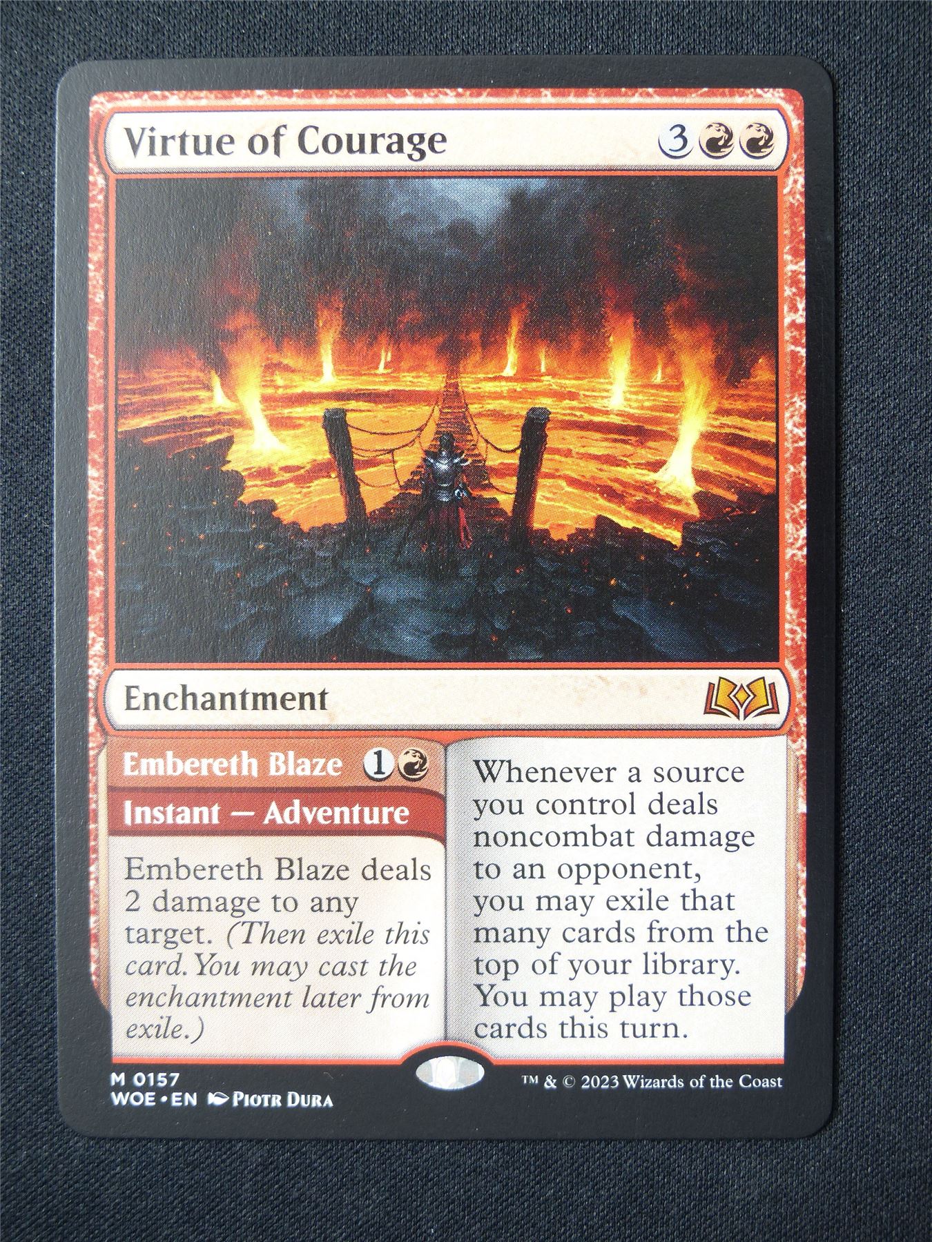 Virtue of Courage - WOE - Mtg Card #5E1