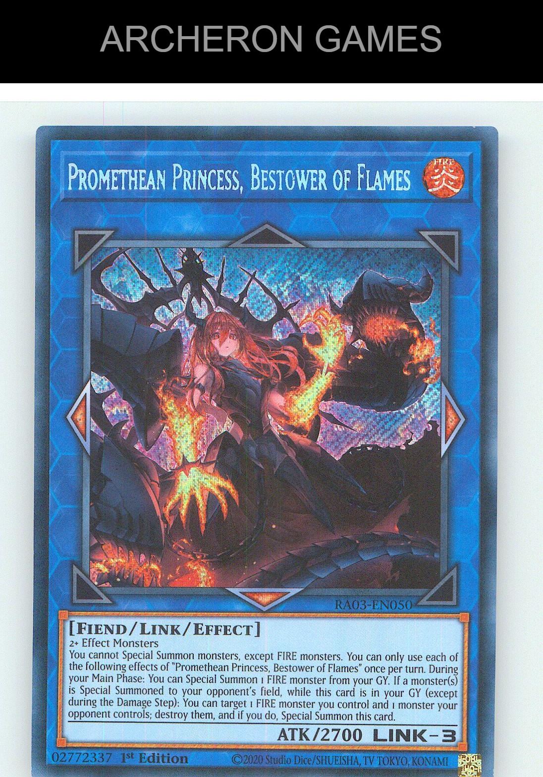 Promethean Princess, Bestower of Flames (Secret Rare) YUGIOH Card 1st Edition