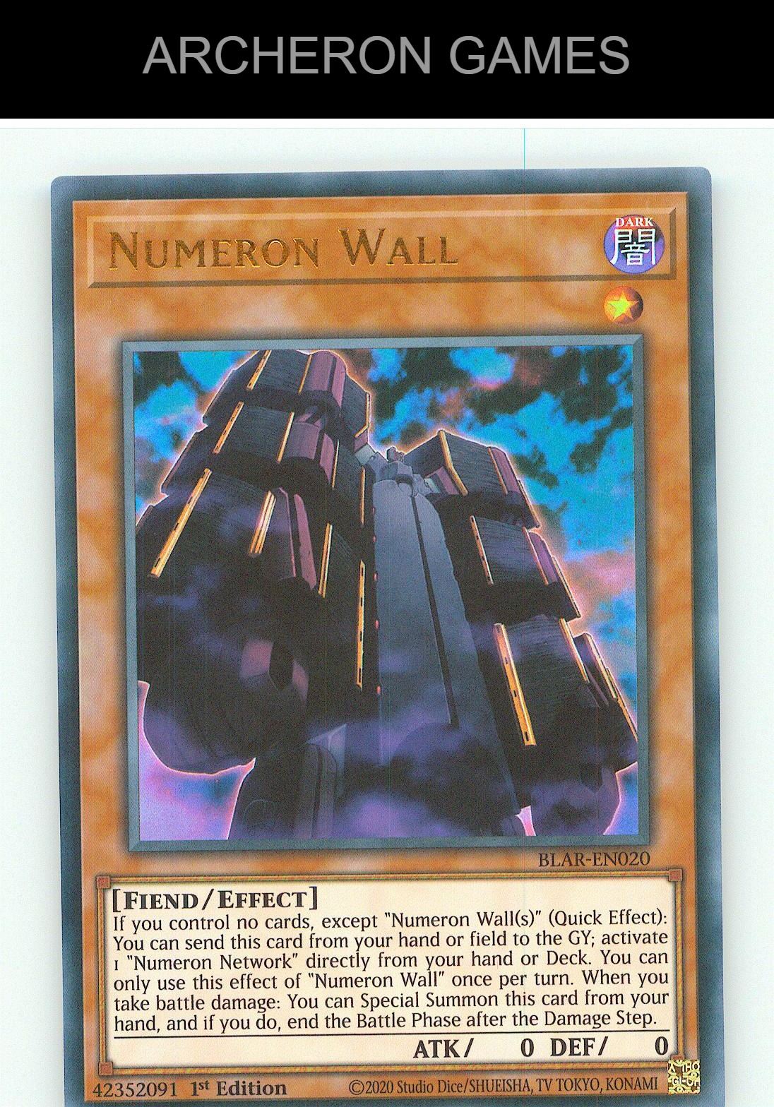 Numeron Wall UR YUGIOH Card 1st Edition