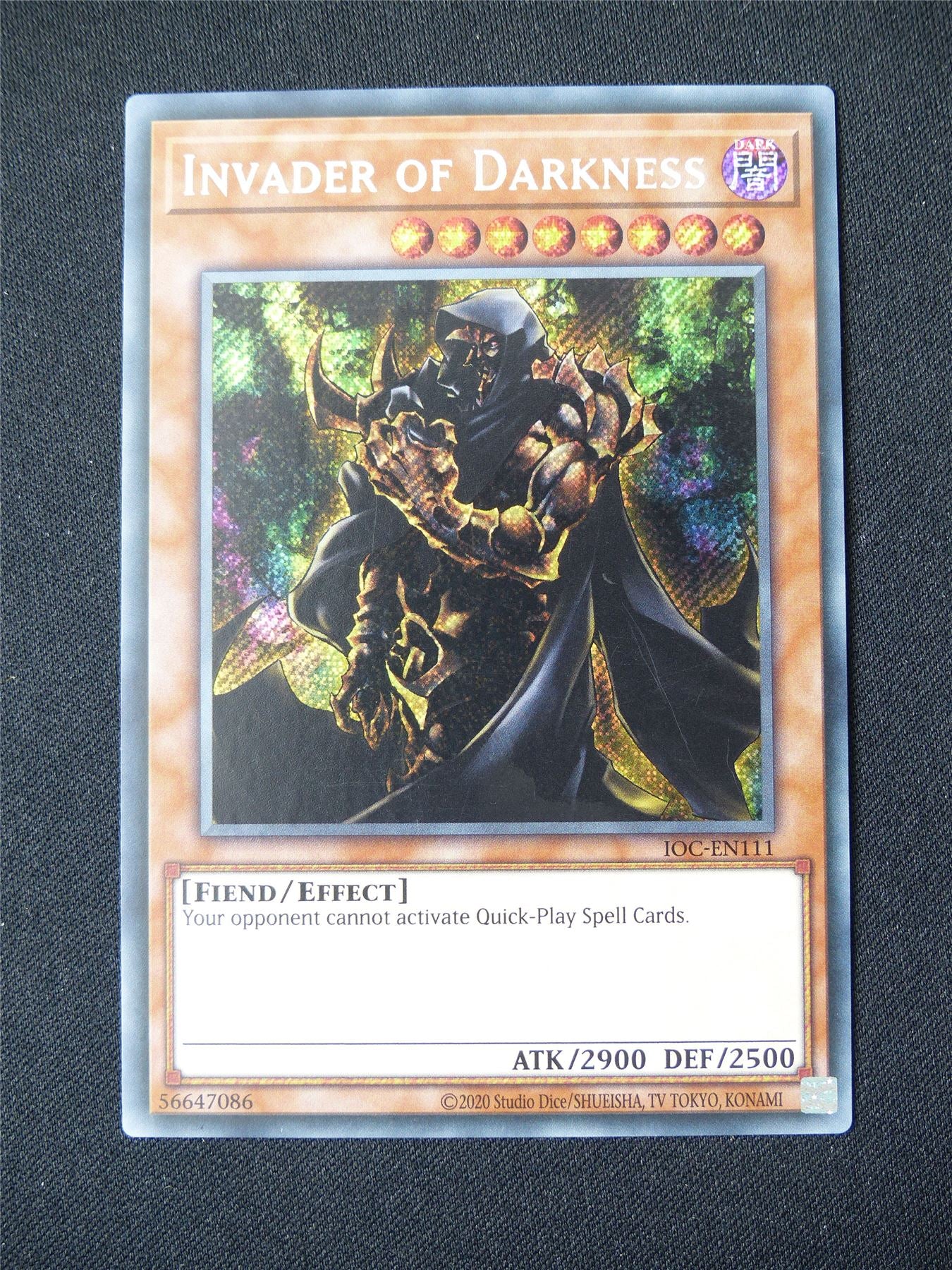 Invader of Darkness IOC Secret Rare - Yugioh Card #1UT