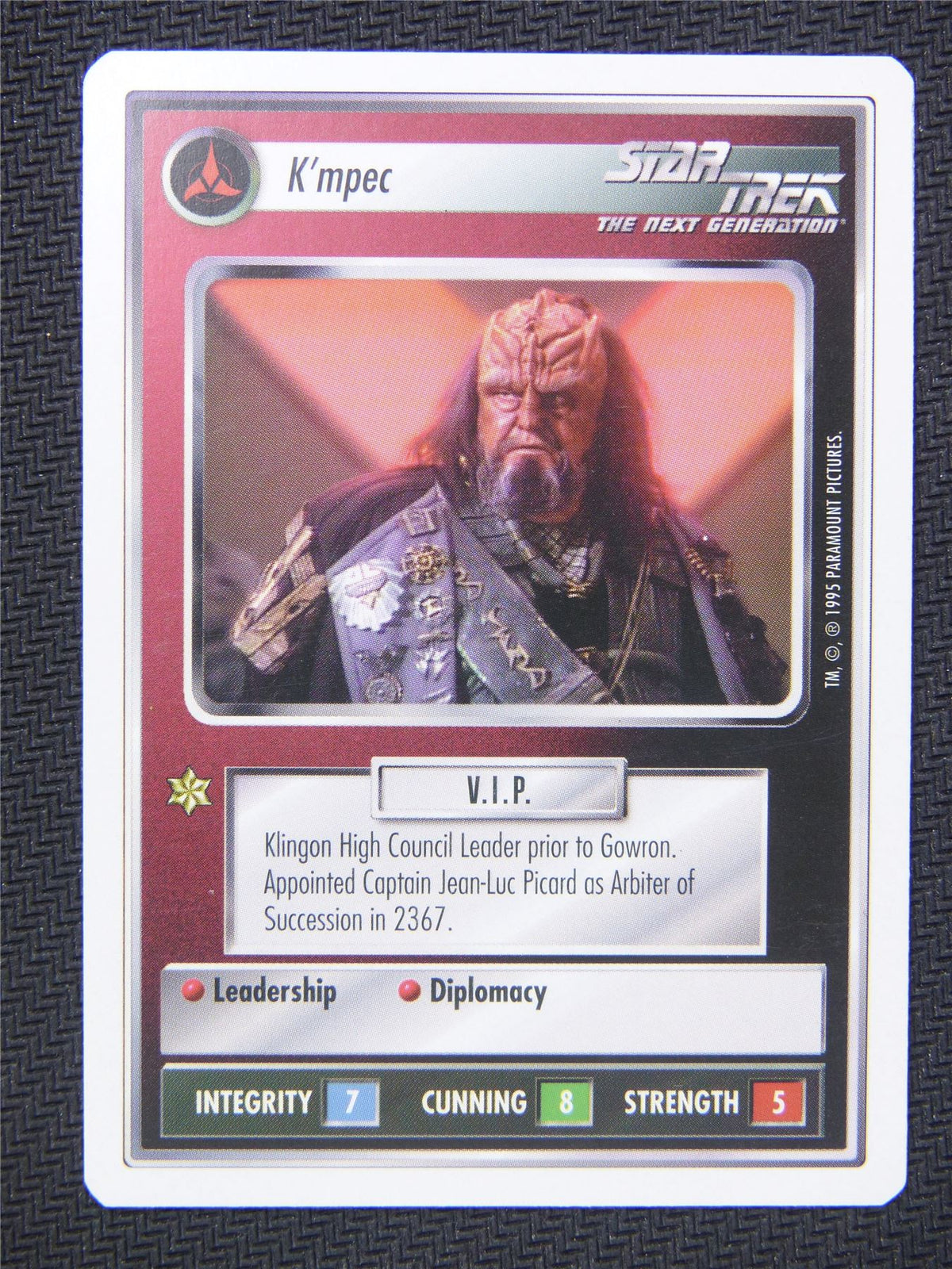 Kmpec White Border - Star Trek Next Gen Card #4OZ