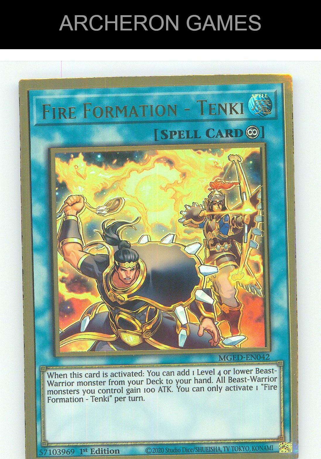 Fire Formation - Tenki Premium Gold Rare YUGIOH Card 1st Edition
