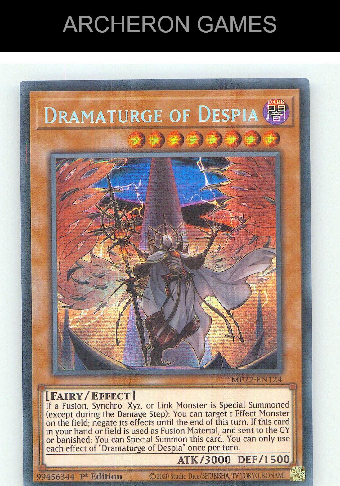 Dramaturge of Despia Prismatic Secret Rare YUGIOH Card 1st Edition