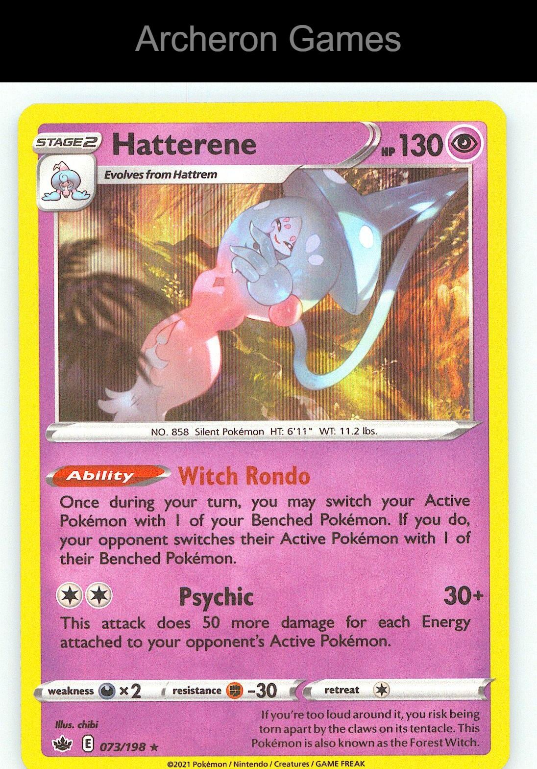 Pokemon Card Hatterene PR 73/198 R Deck Exclusives