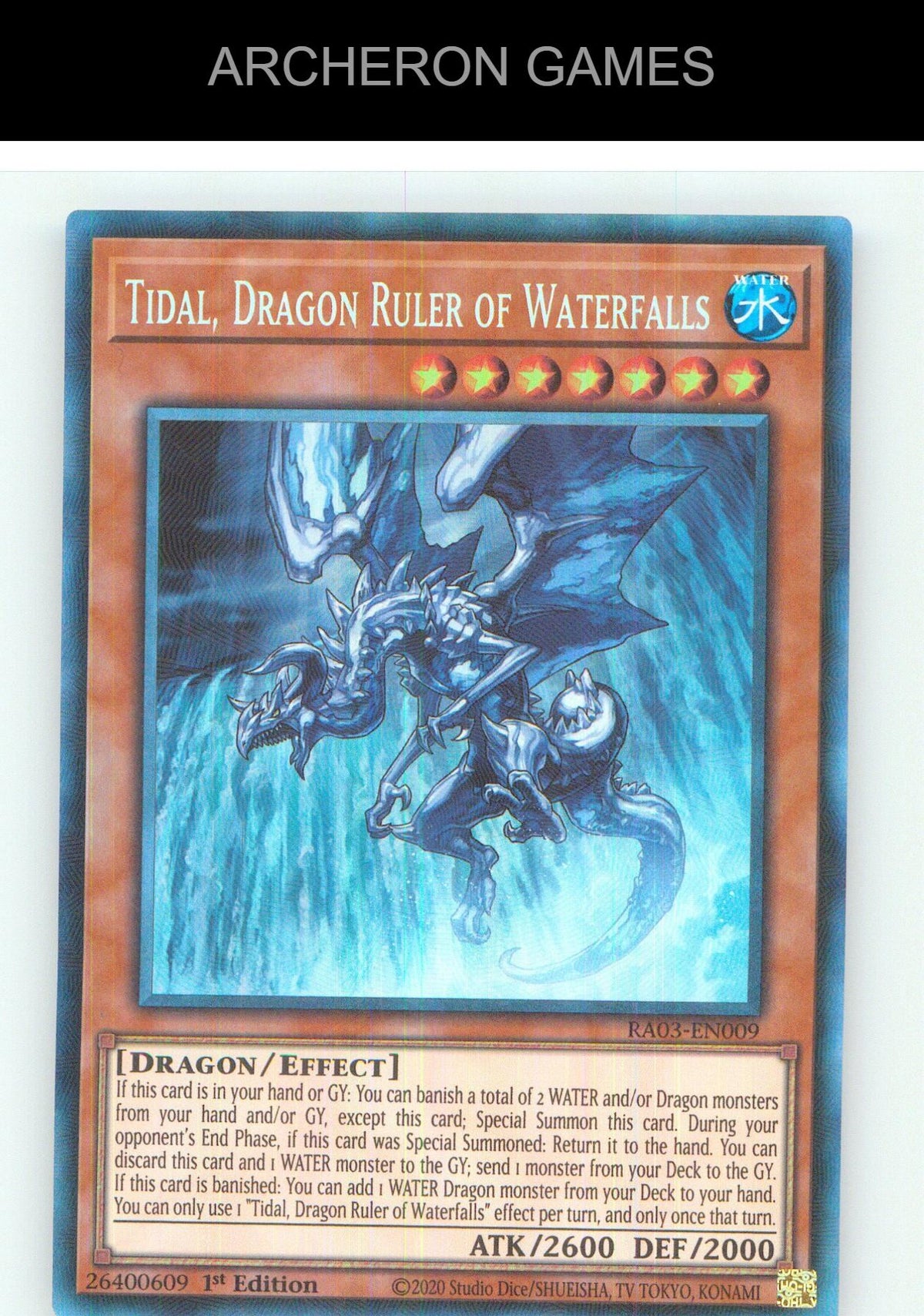 Tidal, Dragon Ruler of Waterfalls (PCR) YUGIOH Card 1st Edition