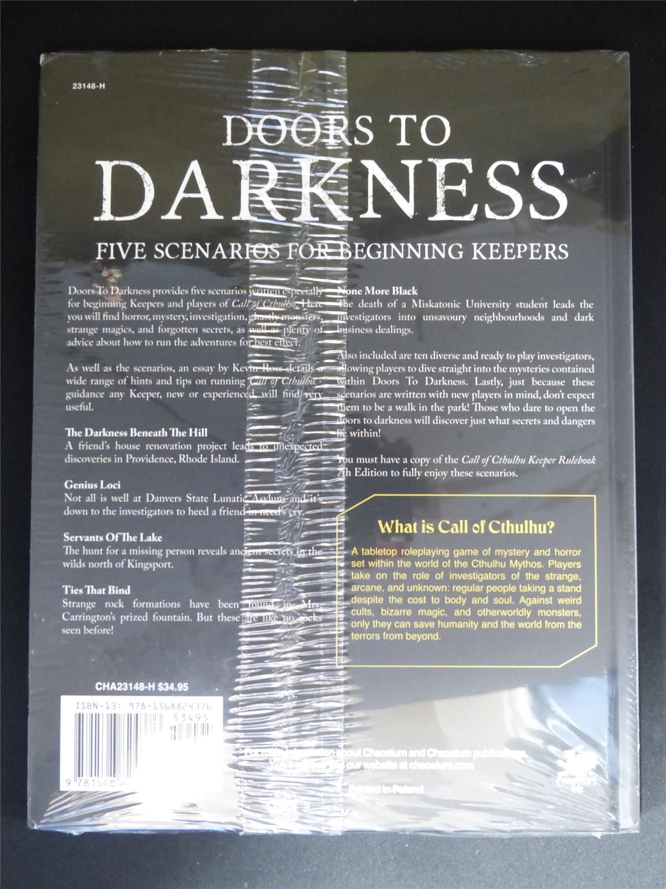 Call of Cthulhu: Doors to Darkness - Roleplay Book Hardback #17U