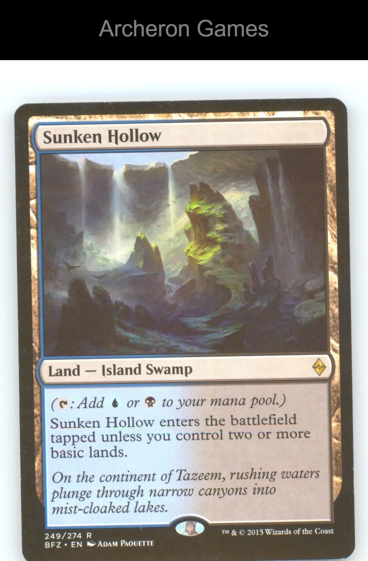 Sunken Hollow BFZ 249 R MTG Card NM/EX+