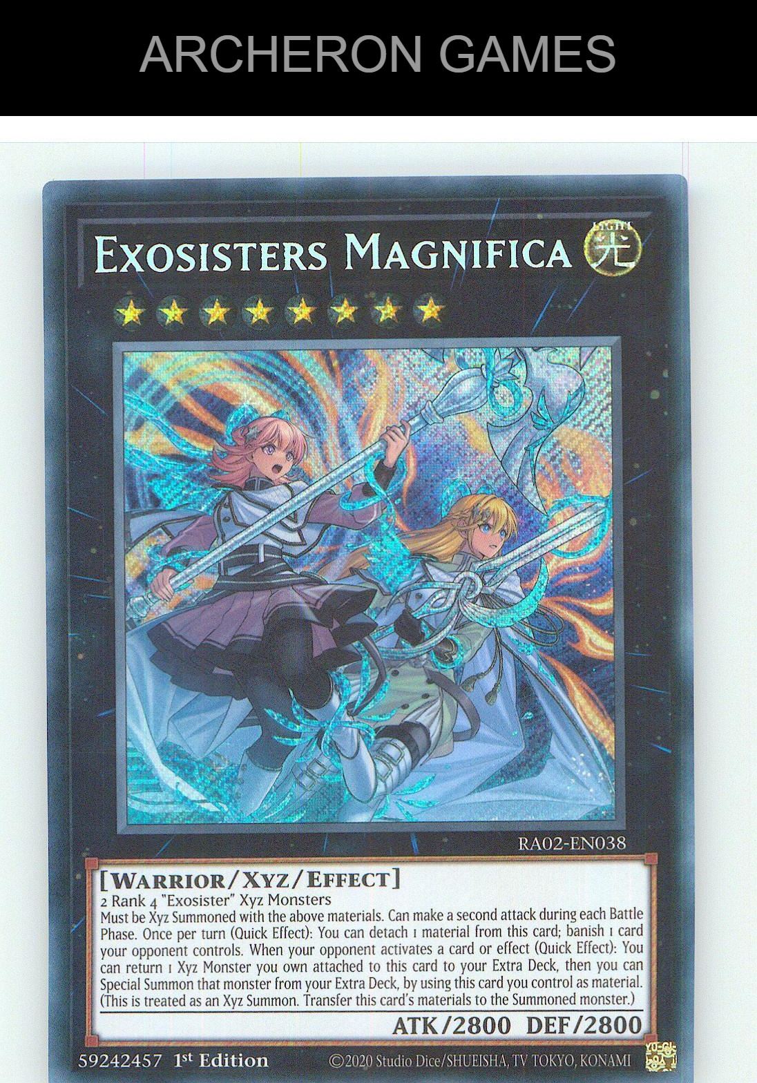 Exosisters Magnifica (Secret Rare) SEC YUGIOH Card 1st Edition