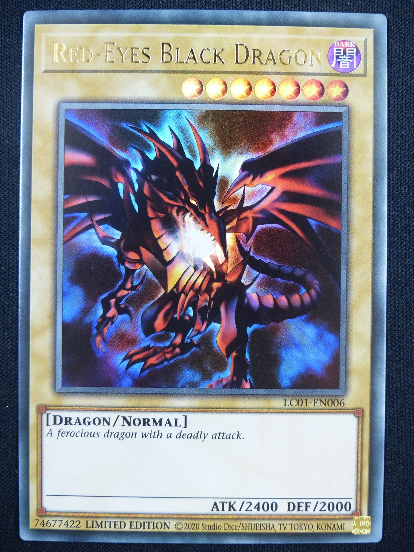 Red-Eyes Black Dragon LC01 Ultra Rare - lim ed Yugioh Card #6M Archeron Red-Eyes Black Dragon LC01 Ultra Rare - lim ed Yugioh Card #6M Archeron