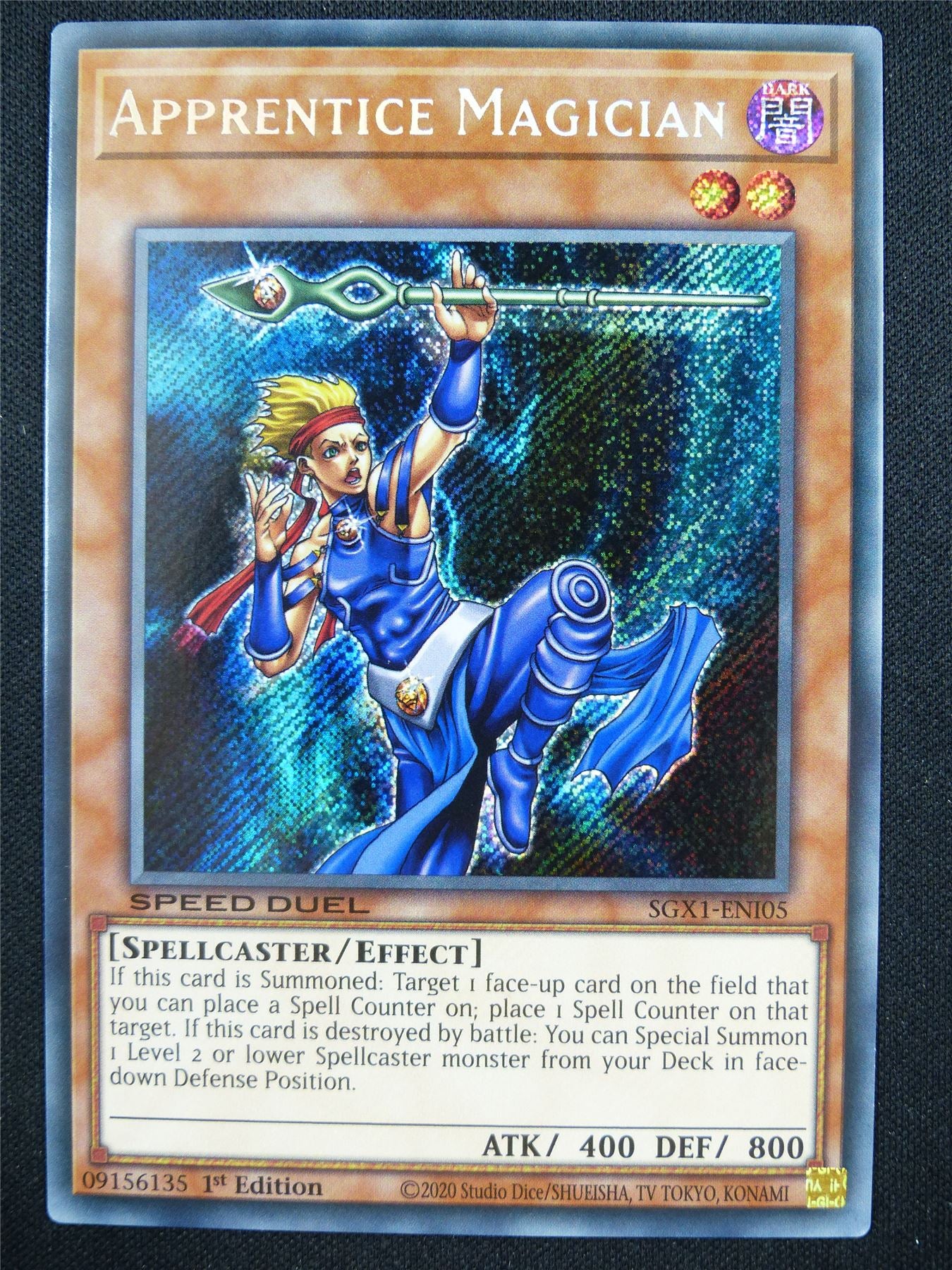 Apprentice Magician SGX1 Secret Rare Mint - 1st ed Yugioh Card #1J3 Archeron Apprentice Magician SGX1 Secret Rare Mint - 1st ed Yugioh Card #1J3 Archeron