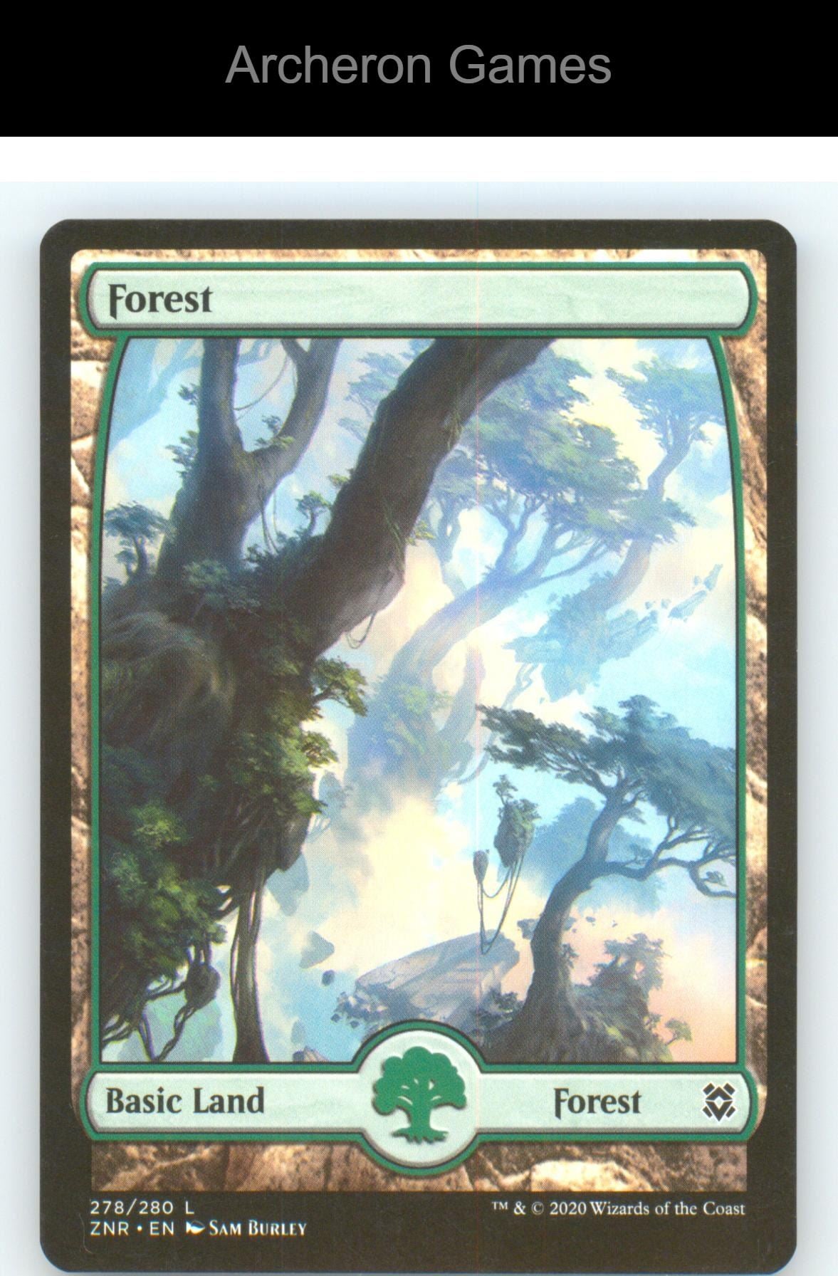 Forest (278) - Full Art ZNR 278 Land MTG Card Zendikar Rising