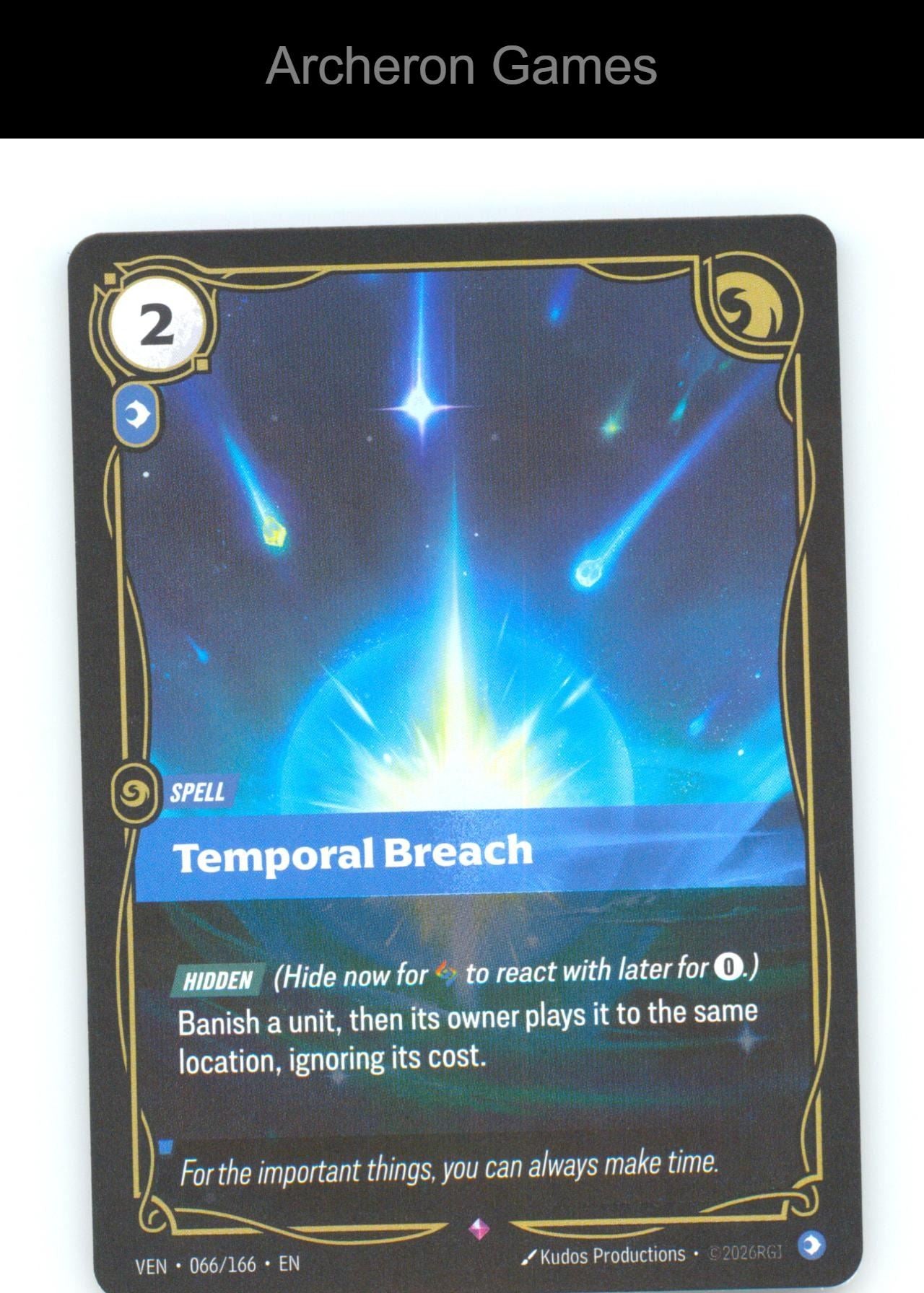 Temporal Breach VEN 066/166 R Vendetta Riftbound Card Foil
