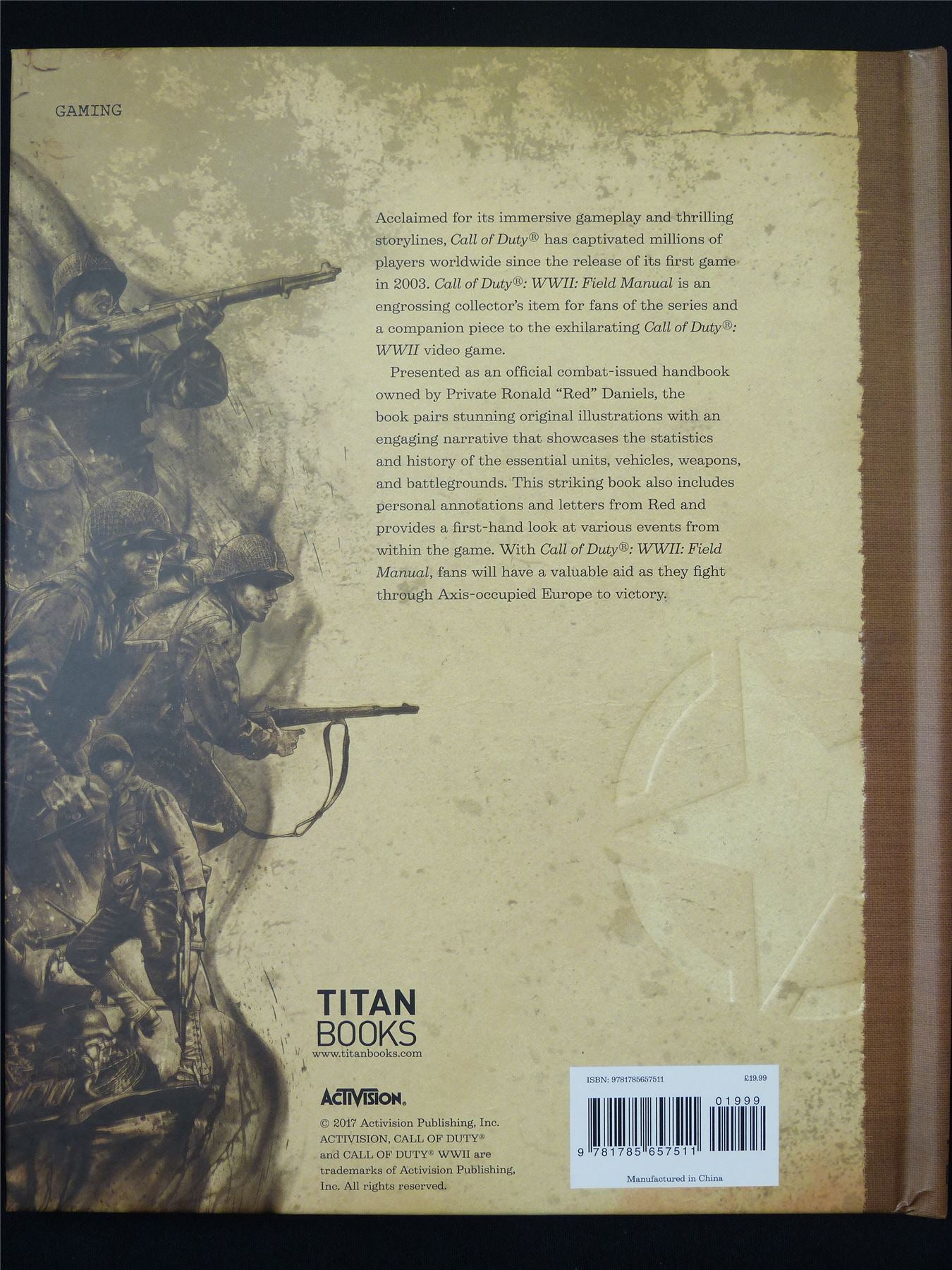Call of Duty: WWII Field Manual - Titan Gift Book Hardback #2NZ