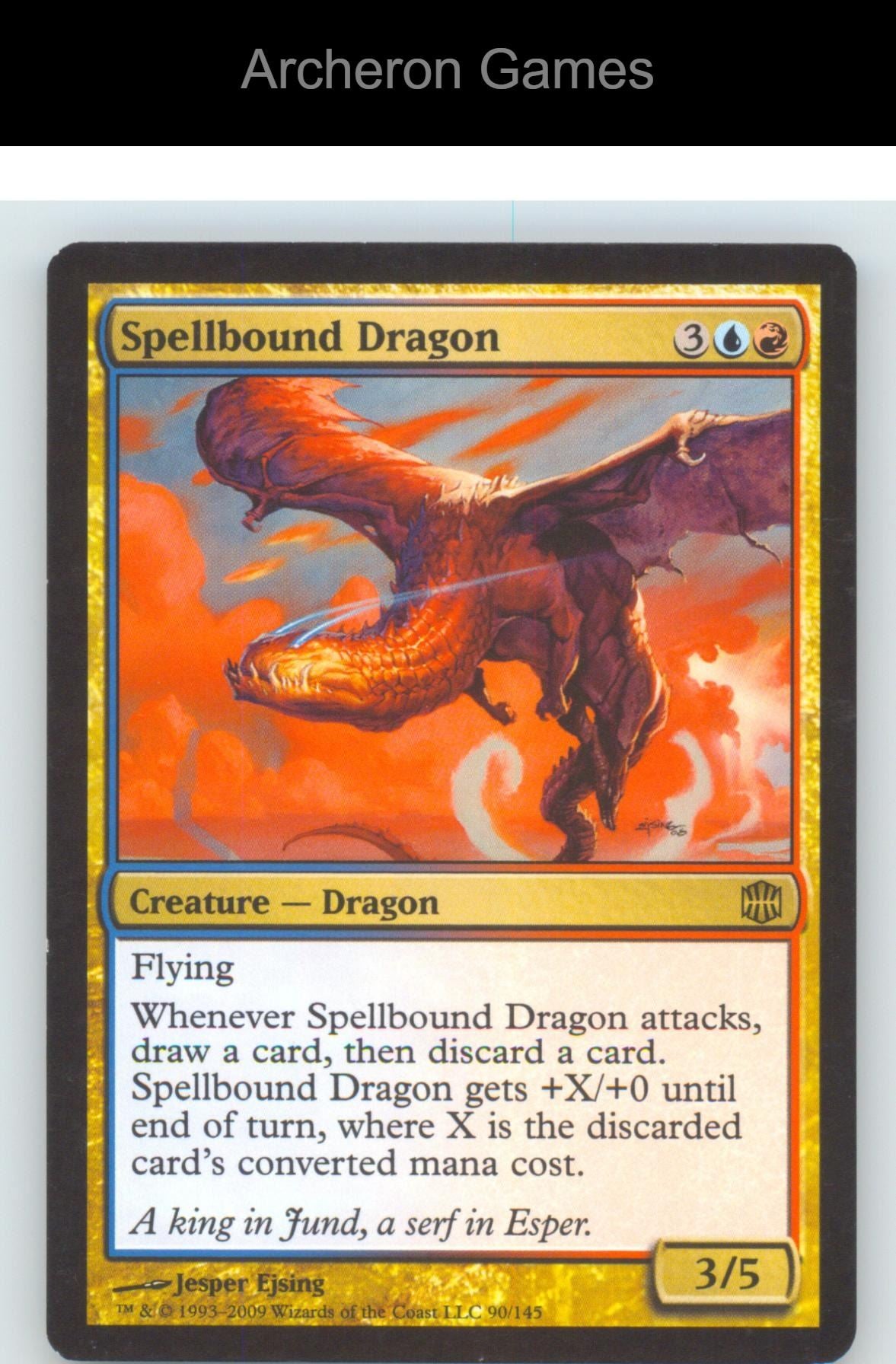 Spellbound Dragon ARB 90 R MTG Card NM/EX+