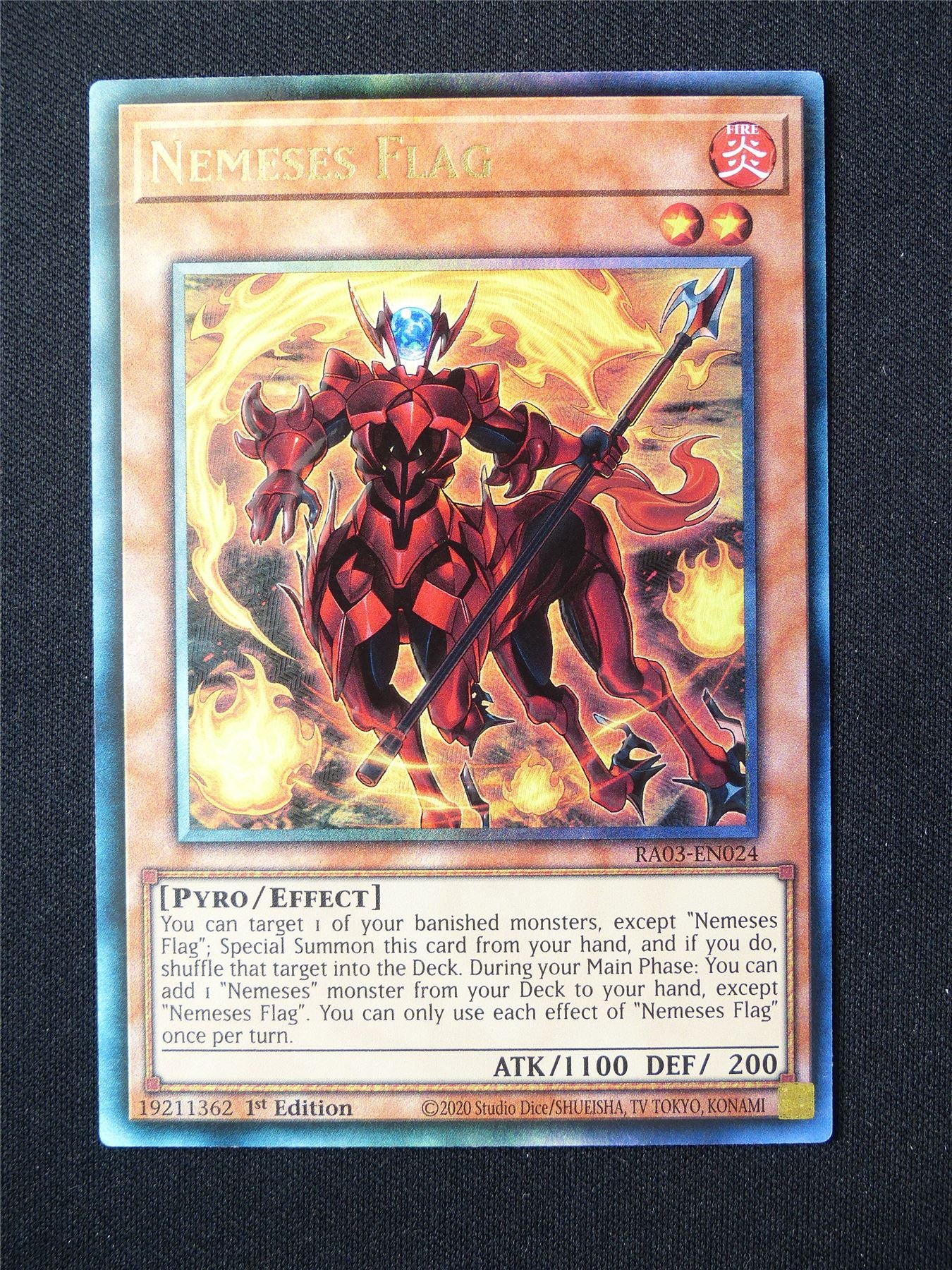 Nemeses Flag RA03 Ultimate Collector Rare - 1st ed Yugioh Card #9LG