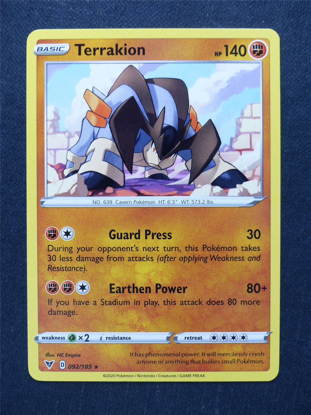 Terrakion 092/185 - Vivid Voltage