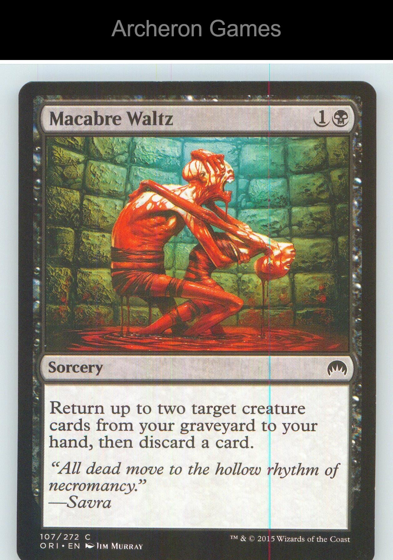 Macabre Waltz ORI 107 C MTG Card NM/EX+
