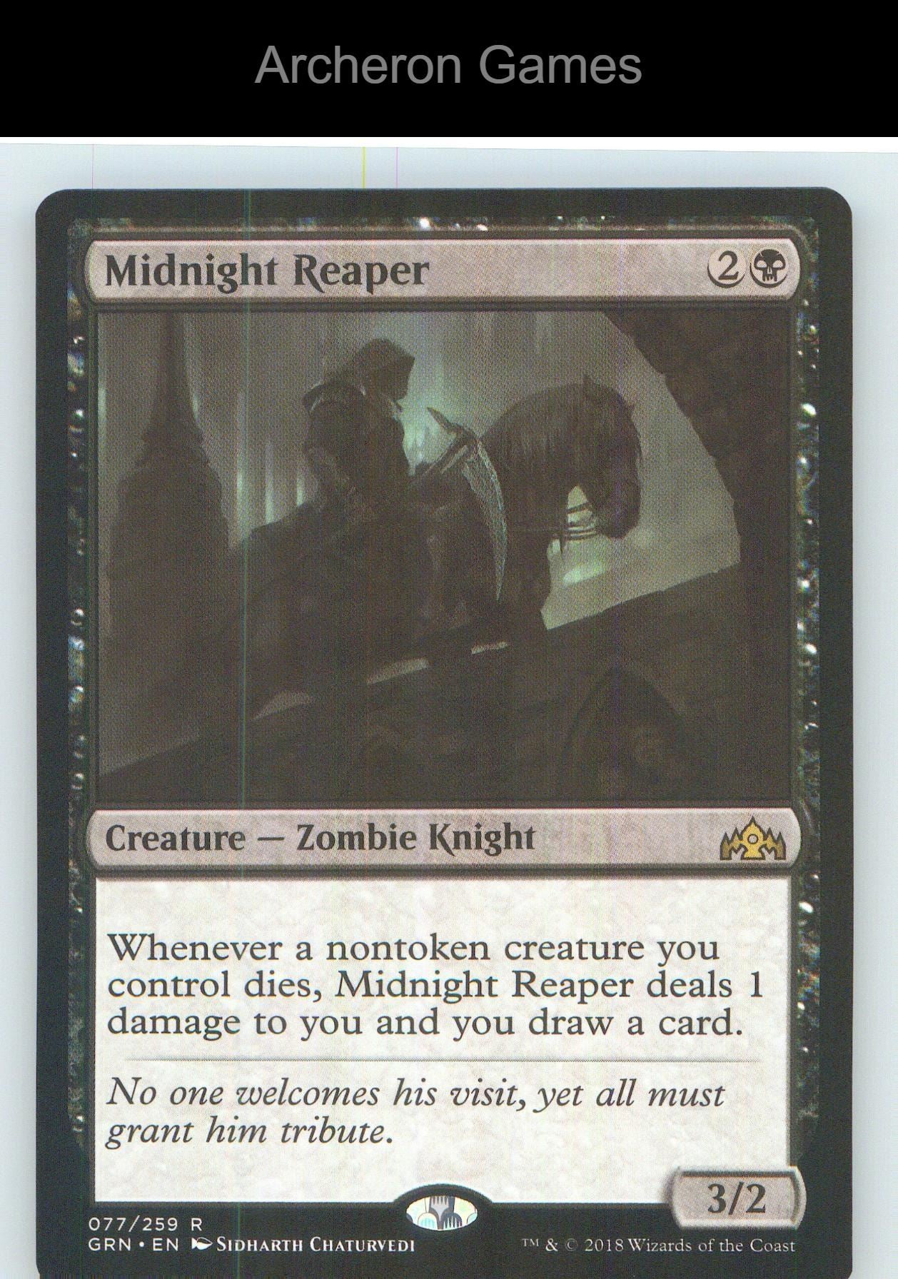 Midnight Reaper GRN 77 R MTG Card NM/EX+