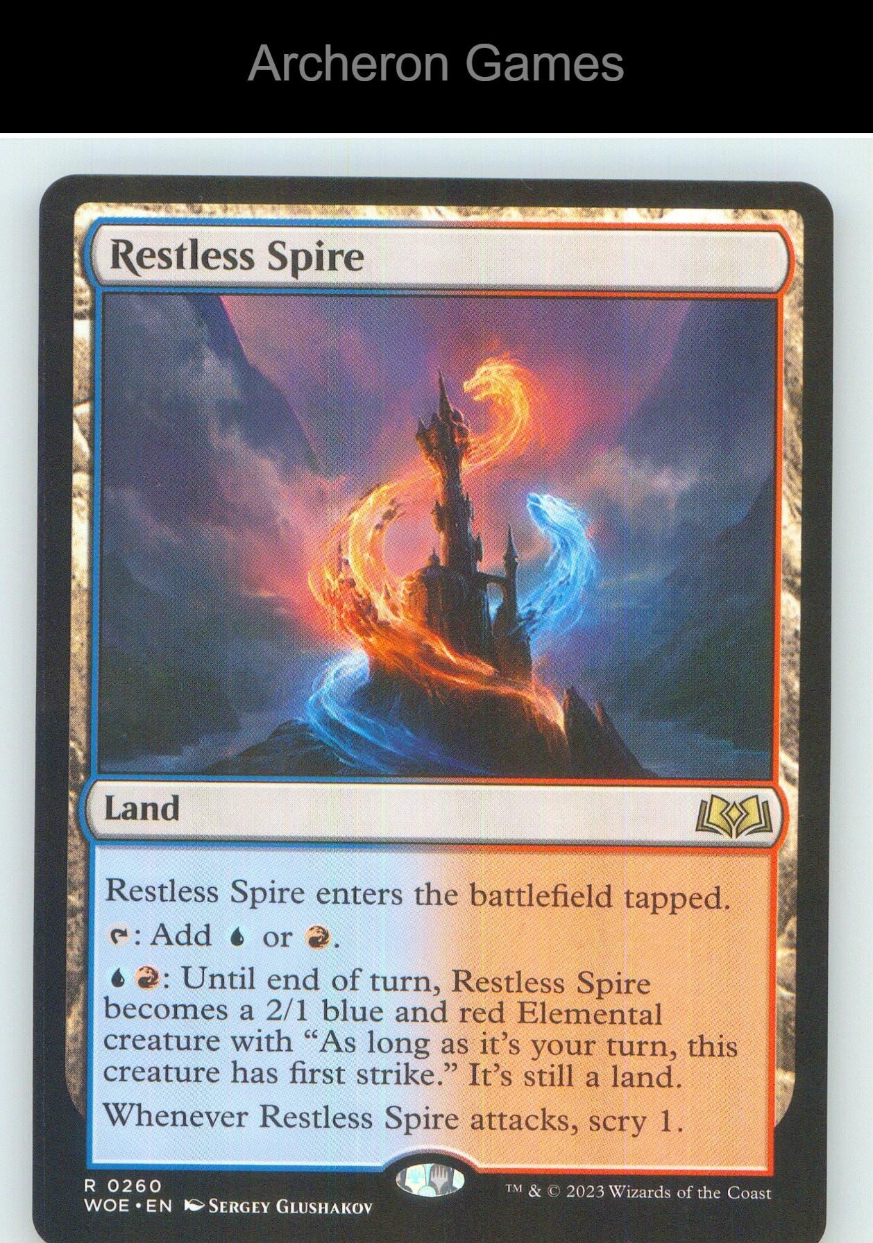 Restless Spire WOE 260 R MTG Card NM/EX+