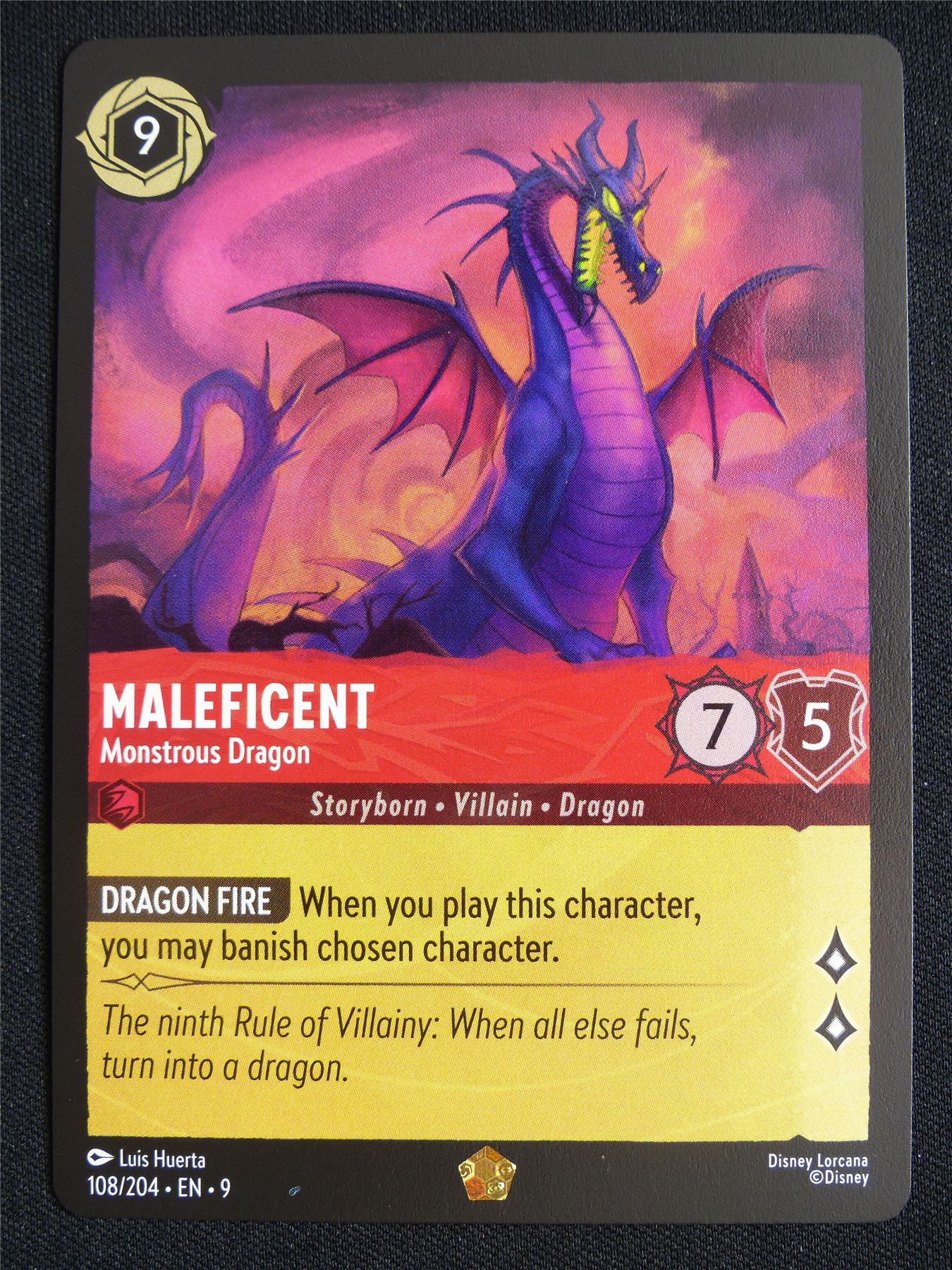 Maleficent Monstrous Dragon 108/204 - Lorcana Card #4ZN